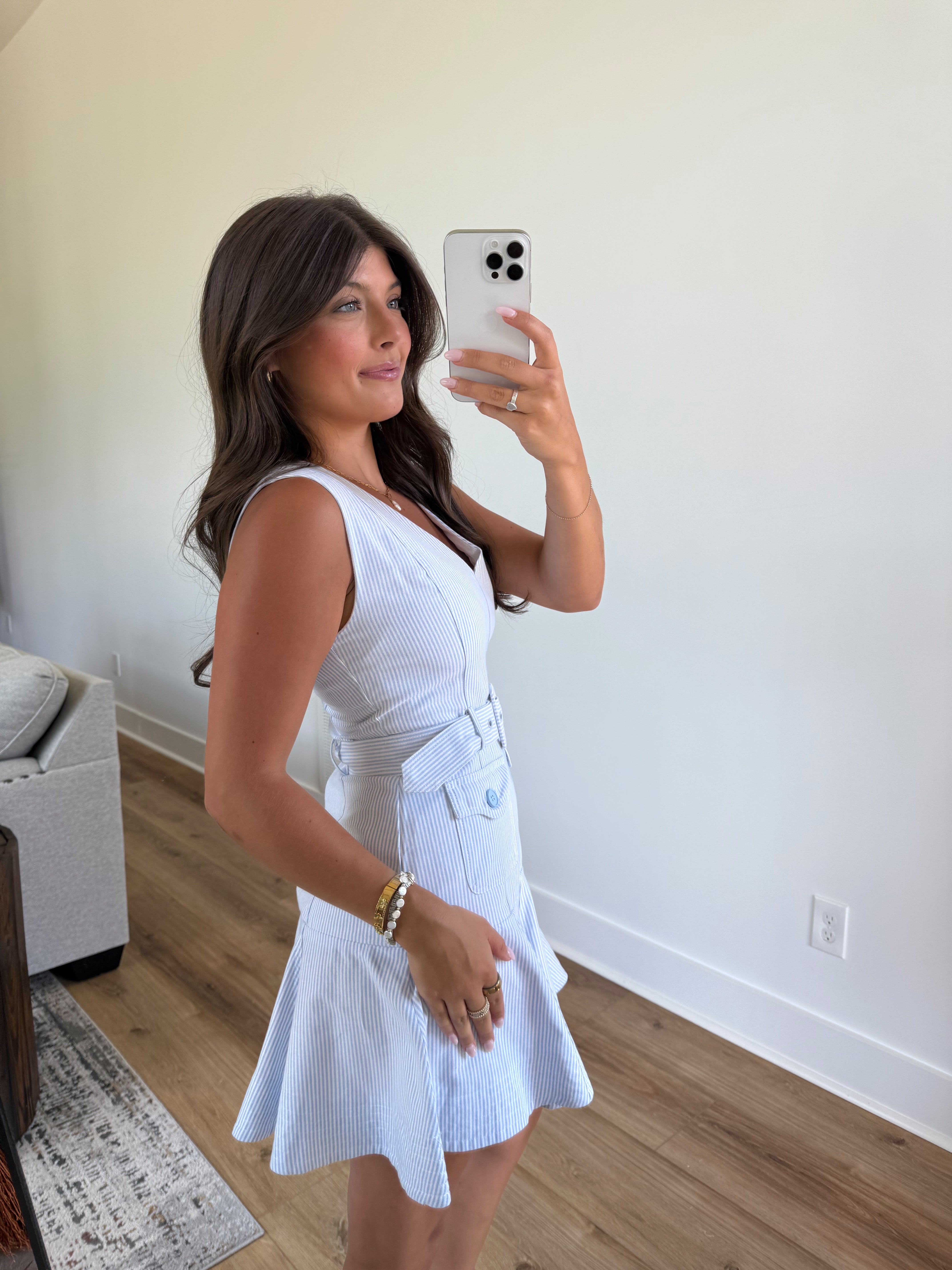 The Cape Cod Belted Mini (Blue)