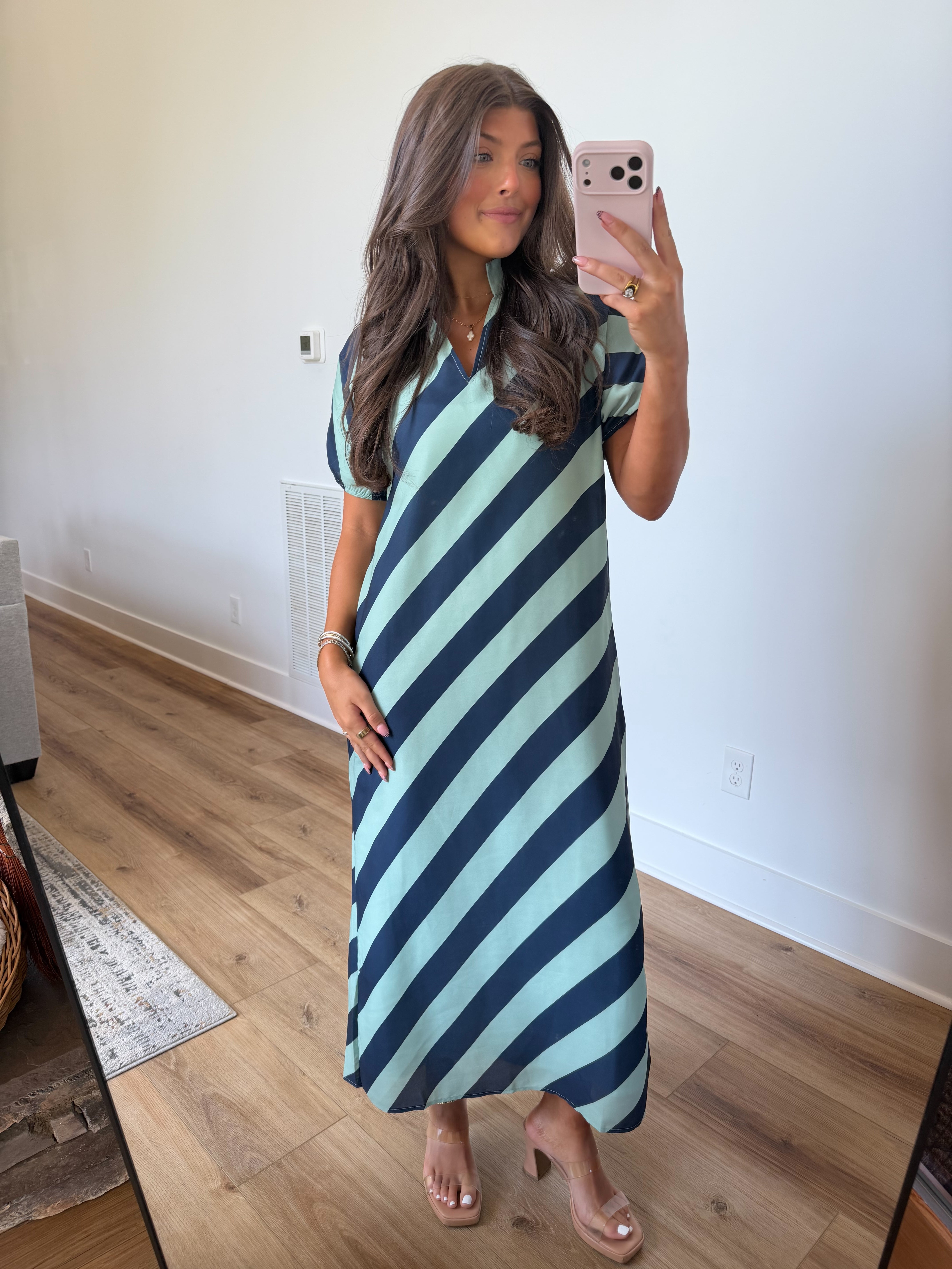 Pippa Stripe Maxi (Blue/Mint)