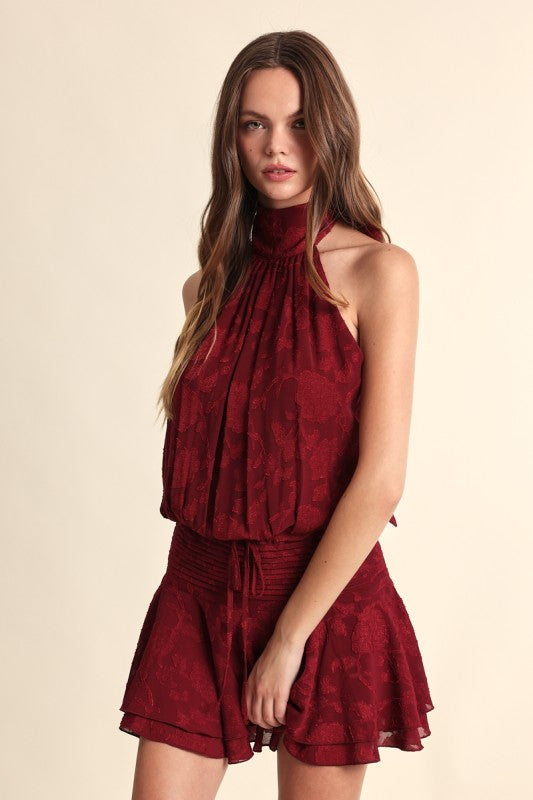 The Cranberry Chiffon Dress