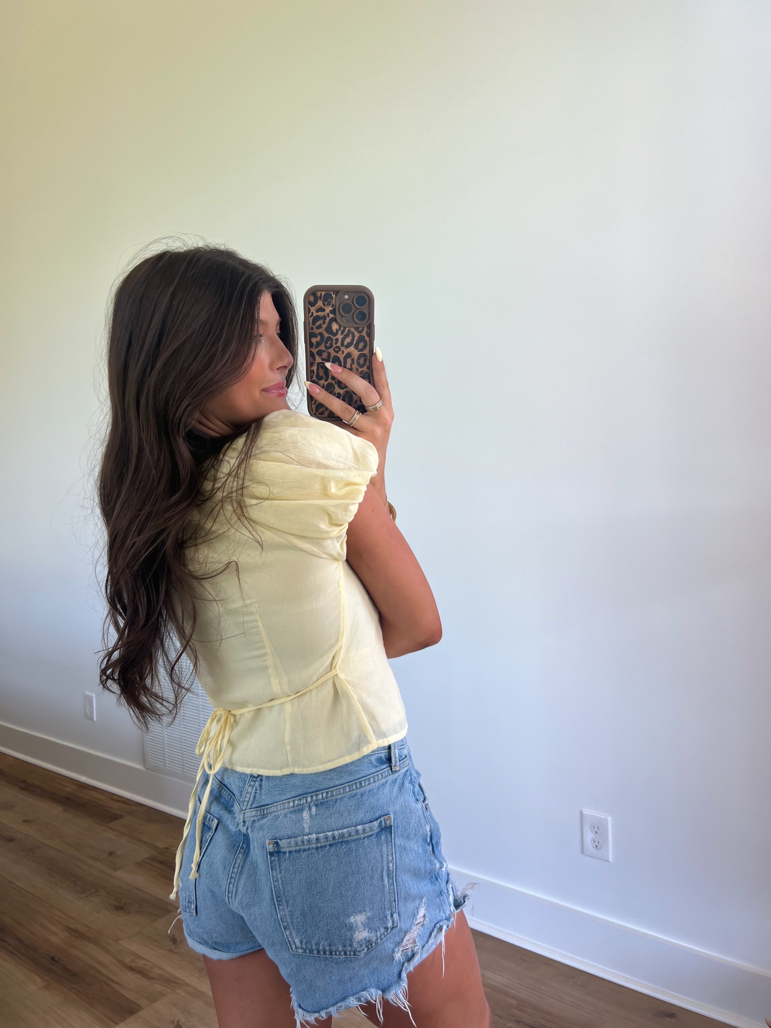 Sunshine Lace Trim Blouse