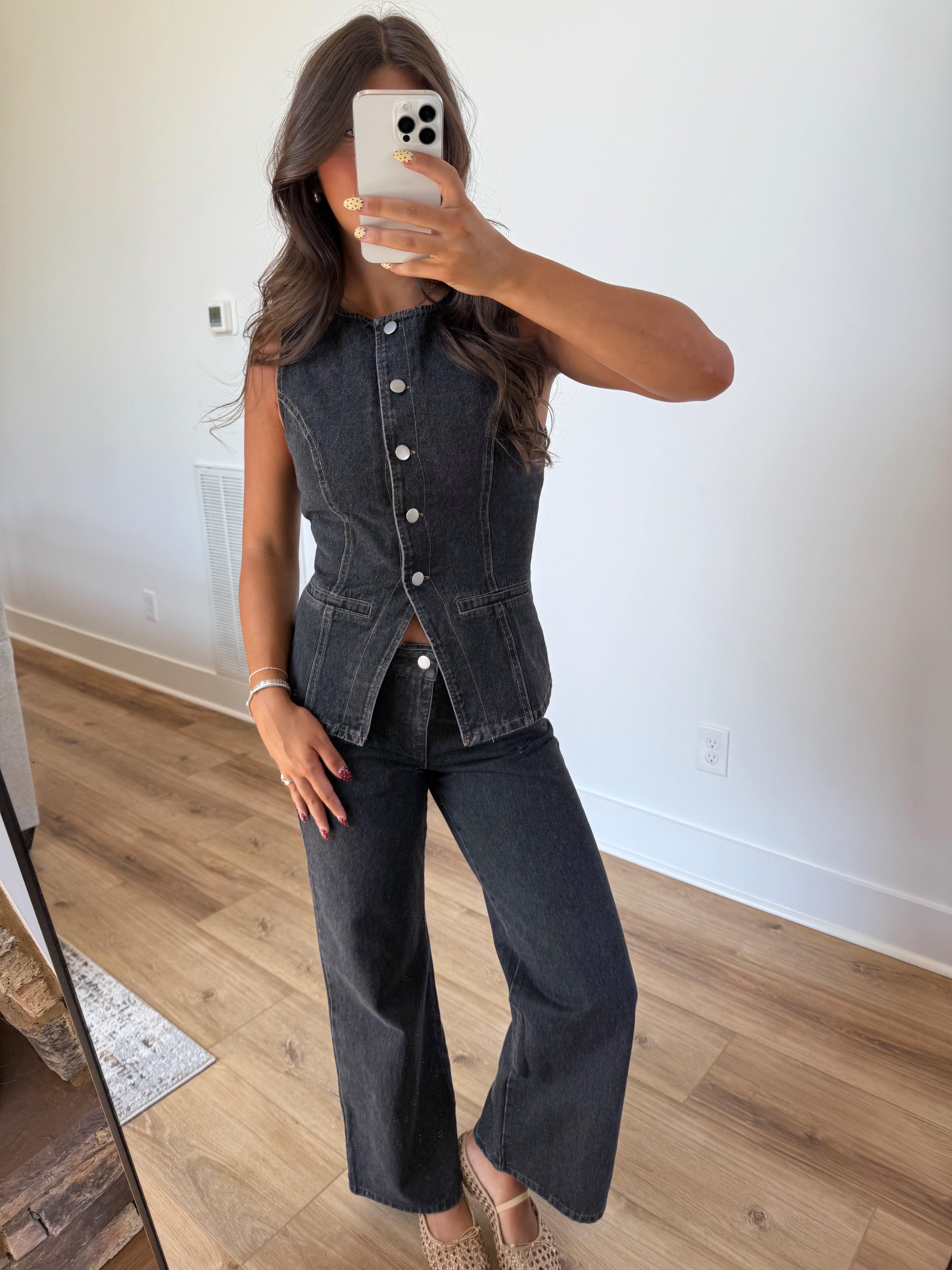 Dark Denim Low Waisted Set
