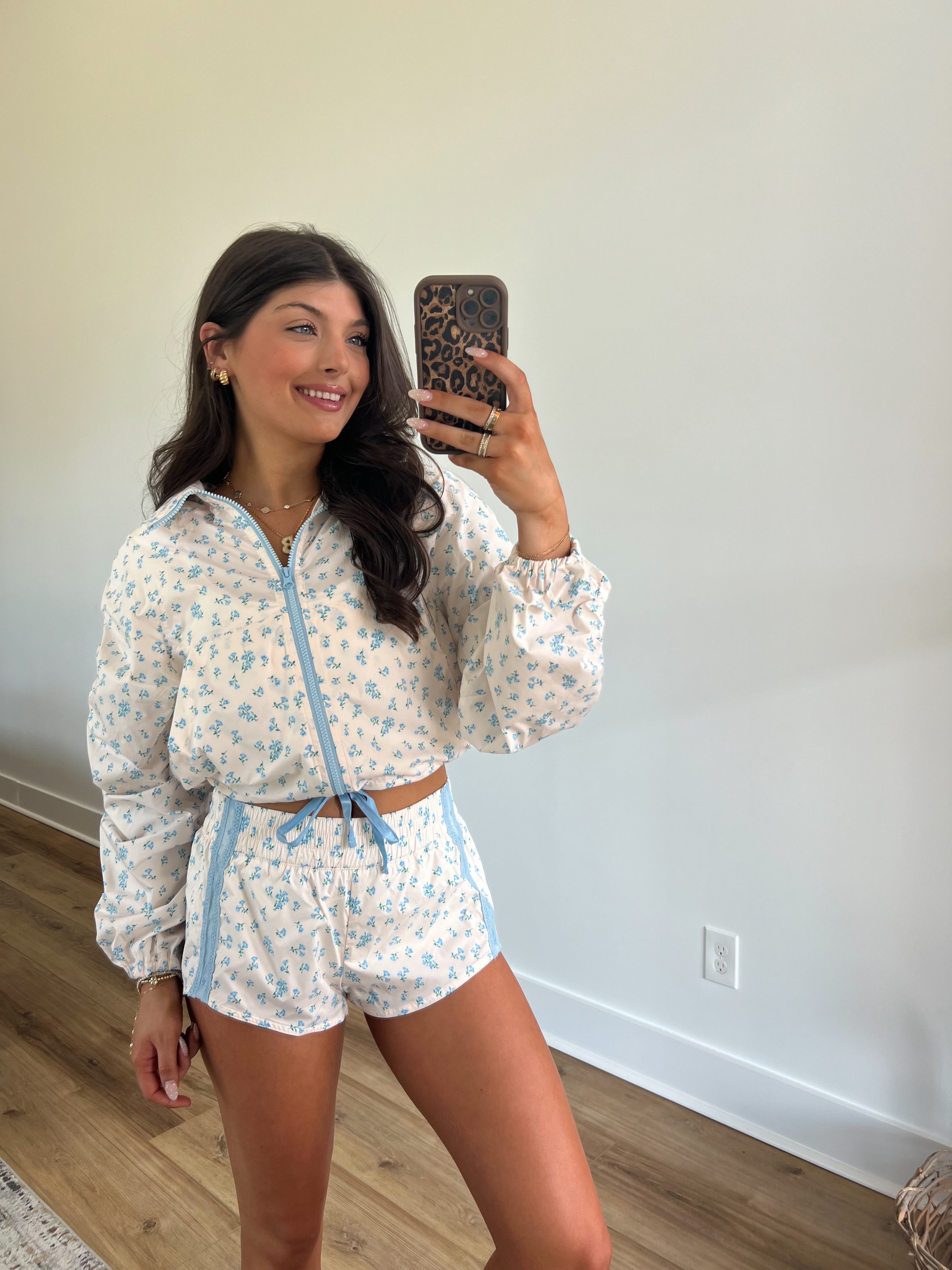 Dainty Floral Wind Breaker Set