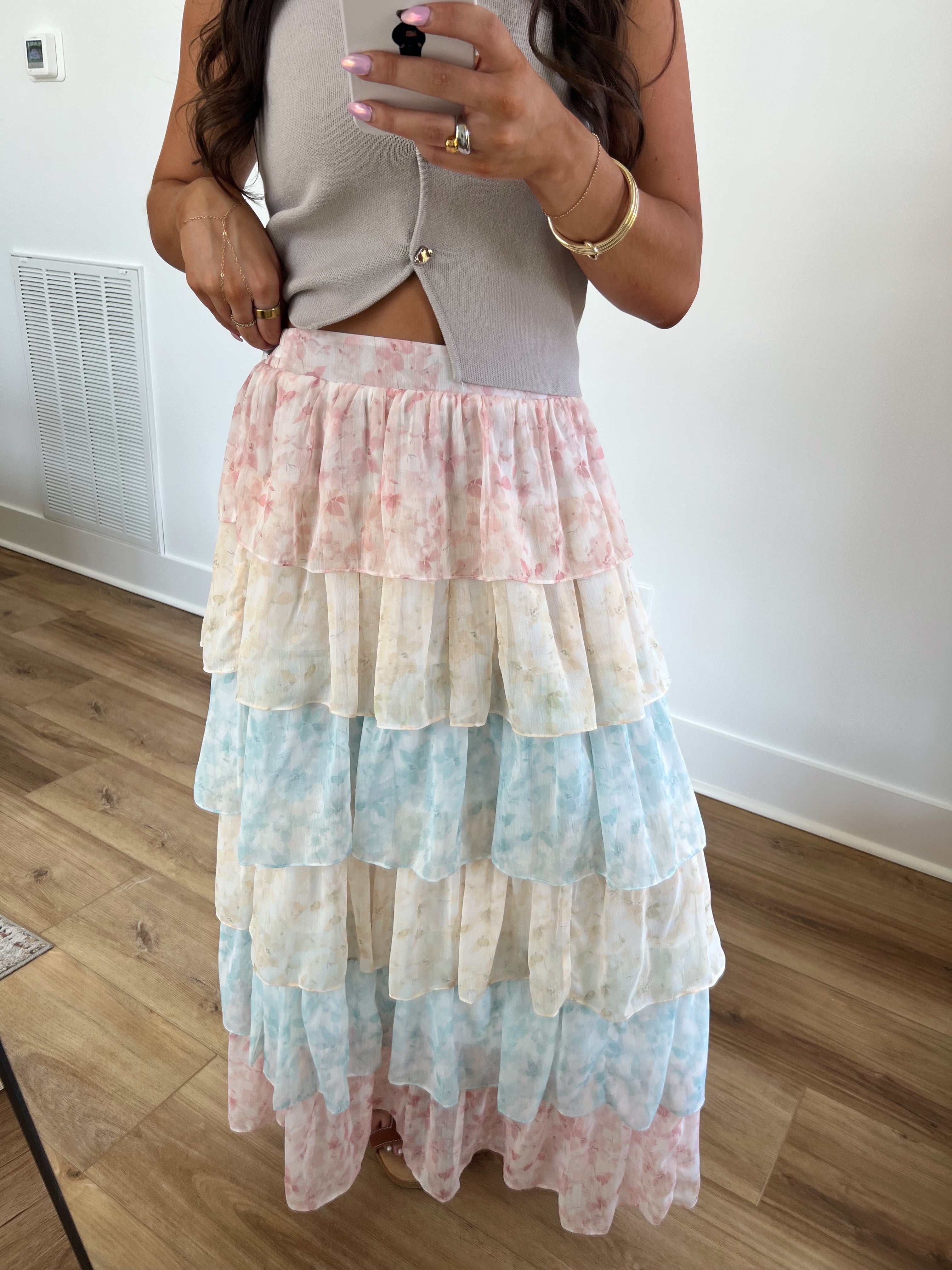 Claudia Ruffle Maxi Skirt