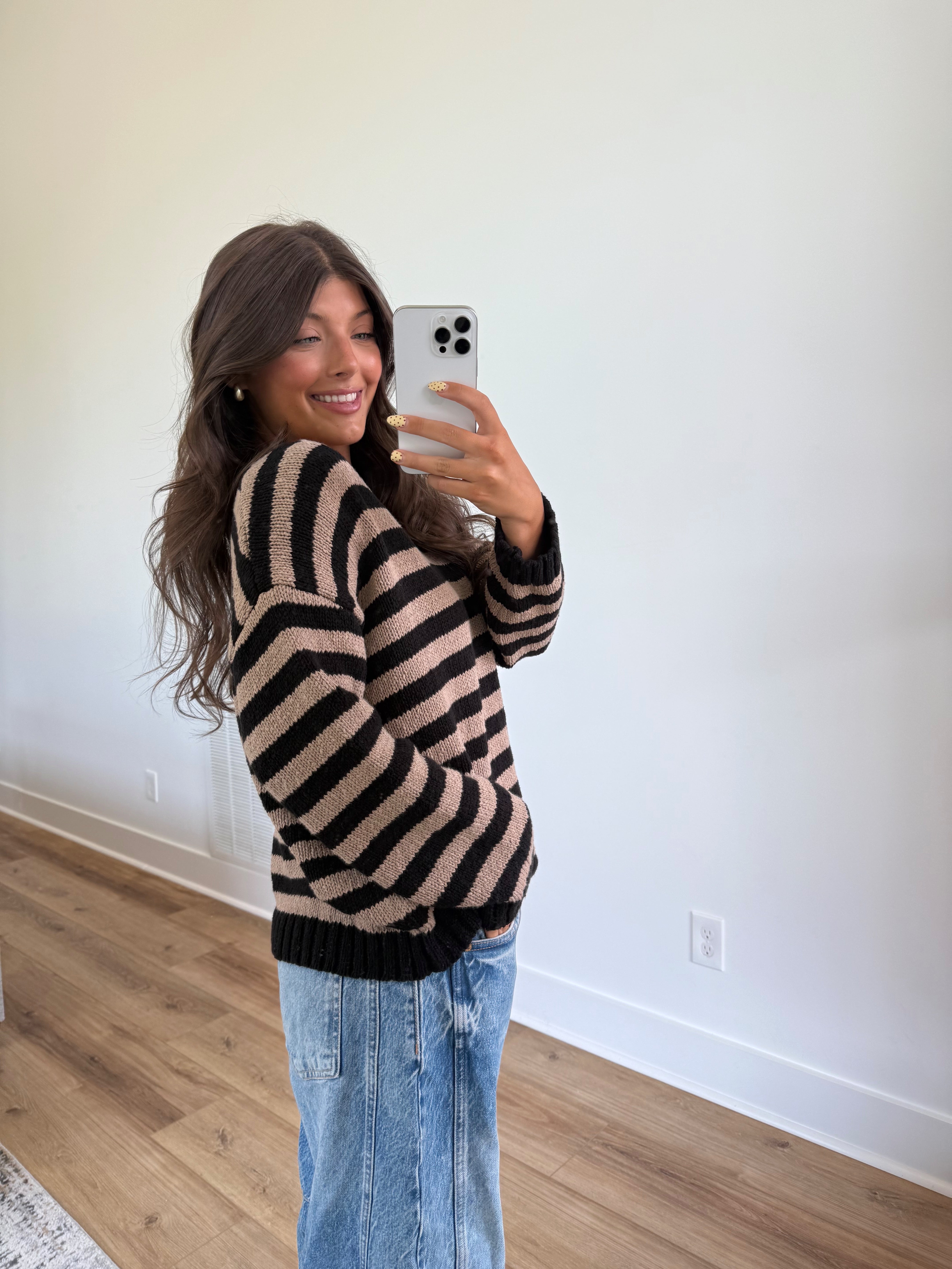 Dallas Stripe Sweater (Brown/Black)