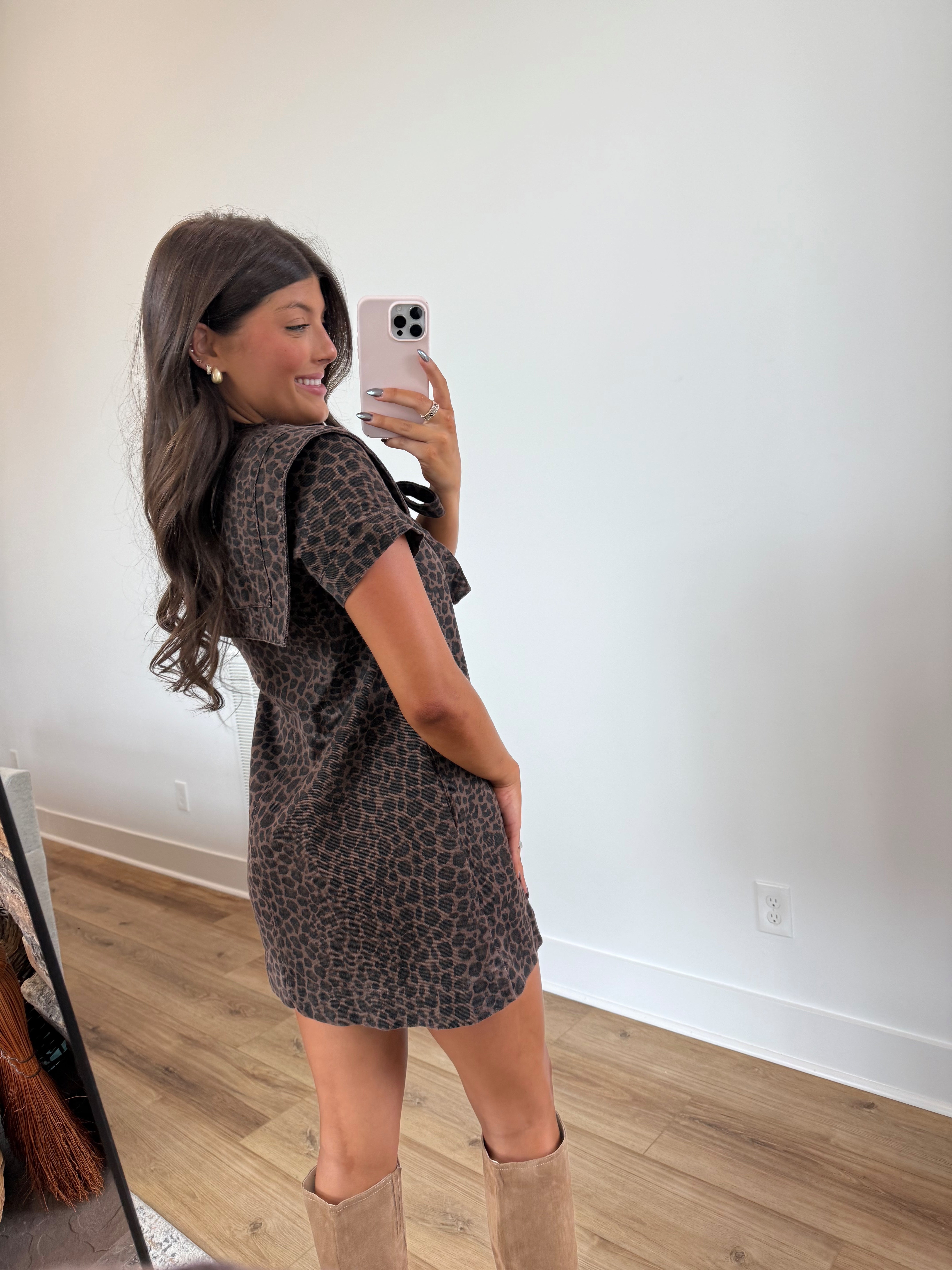 Cheetah Bow Mini Dress