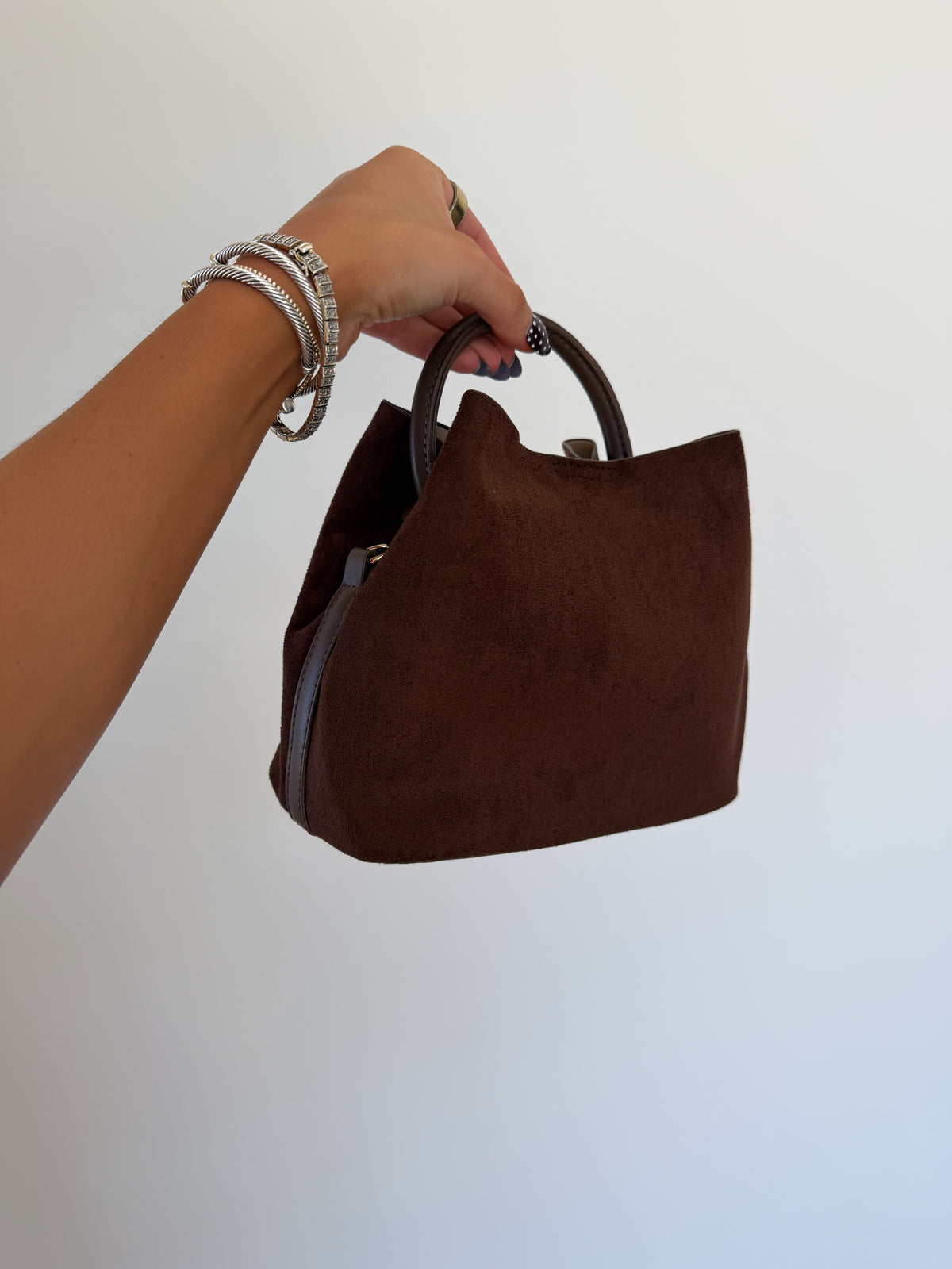 Hudson Suede Bag (Chocolate)