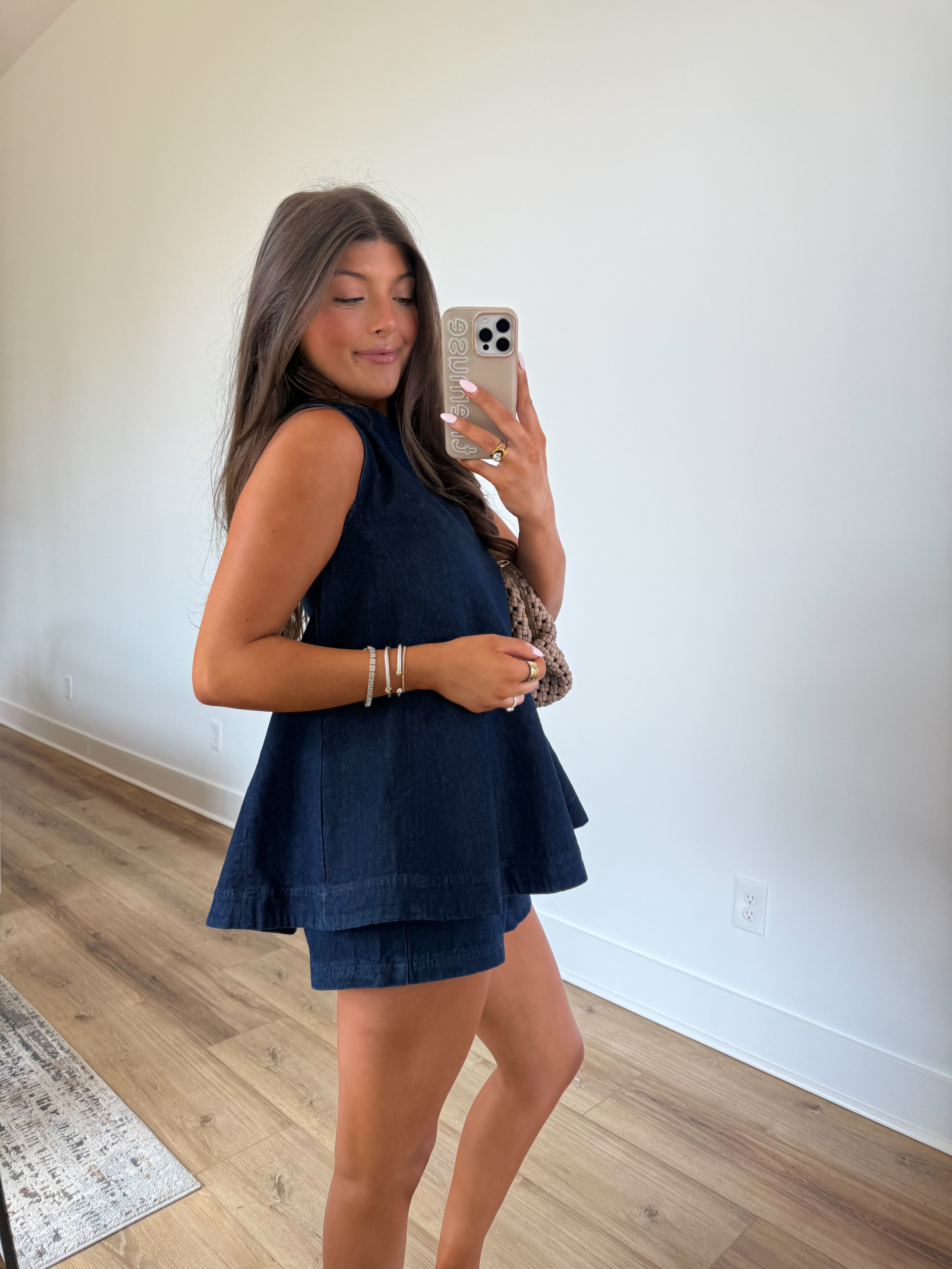 Dark Denim Shorts Set (Restock)