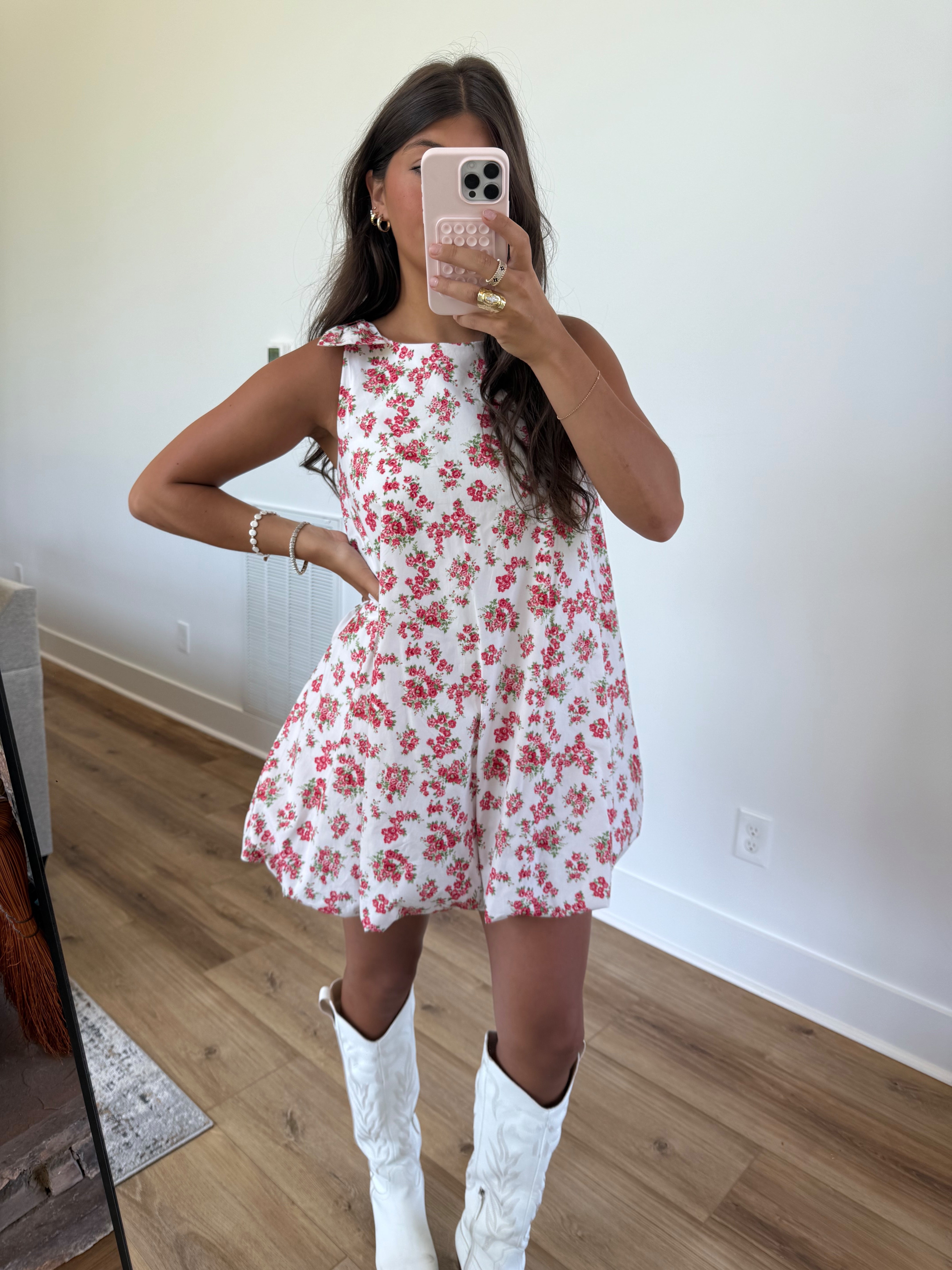 The Blossom Bubble Mini Dress