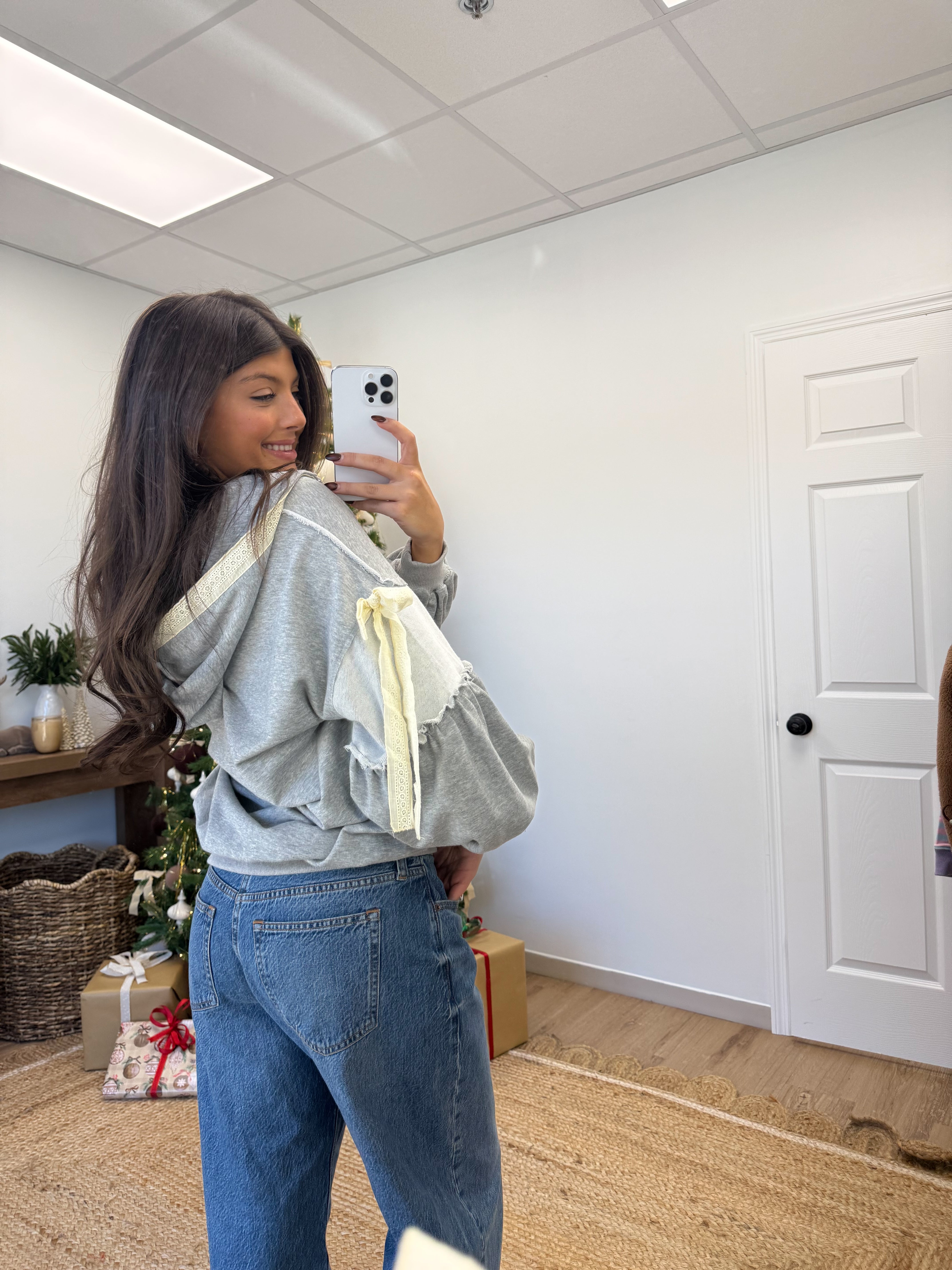 The Cozy Ribbon Lace Hoodie