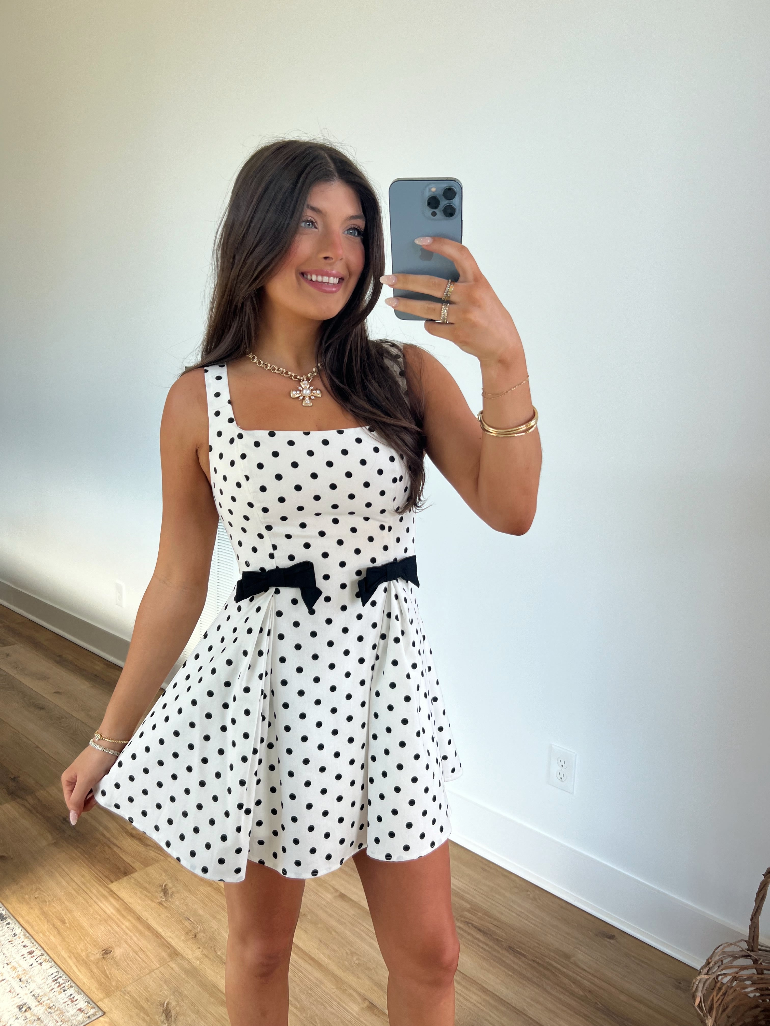 Chateau Bow Mini Dress