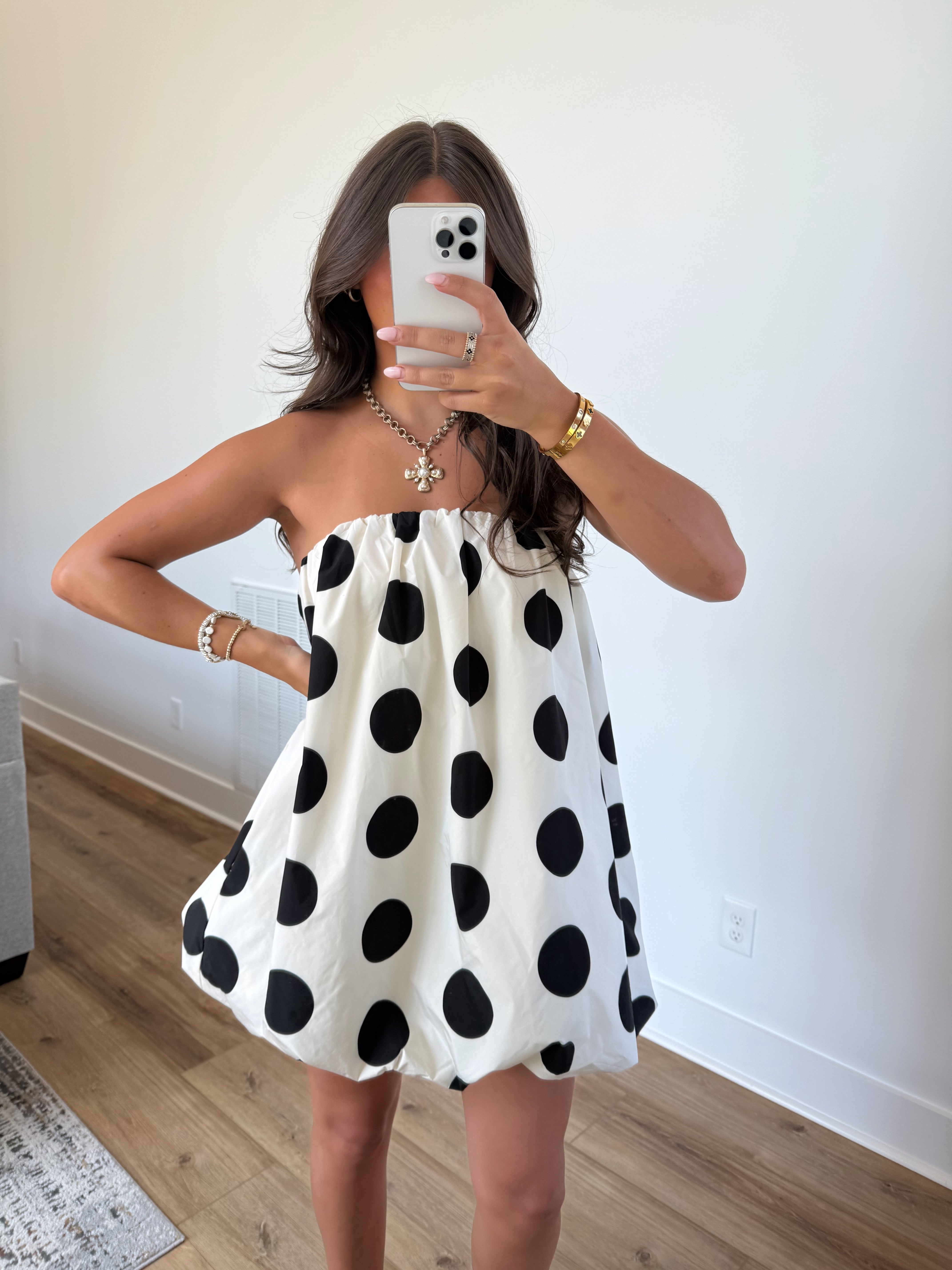 Clara Bubble Dress (Black/White)