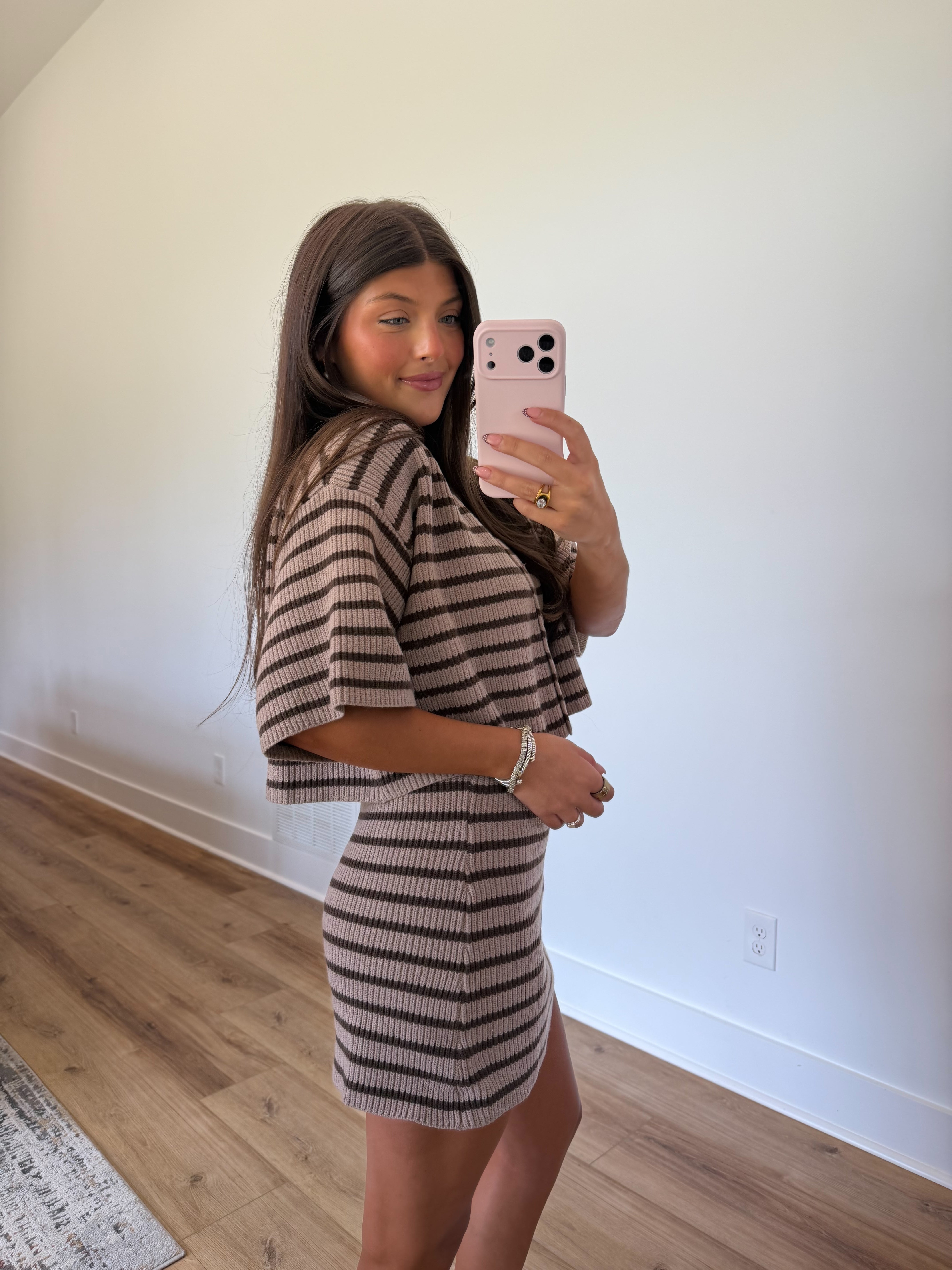 Acquired Stripe Skort Set