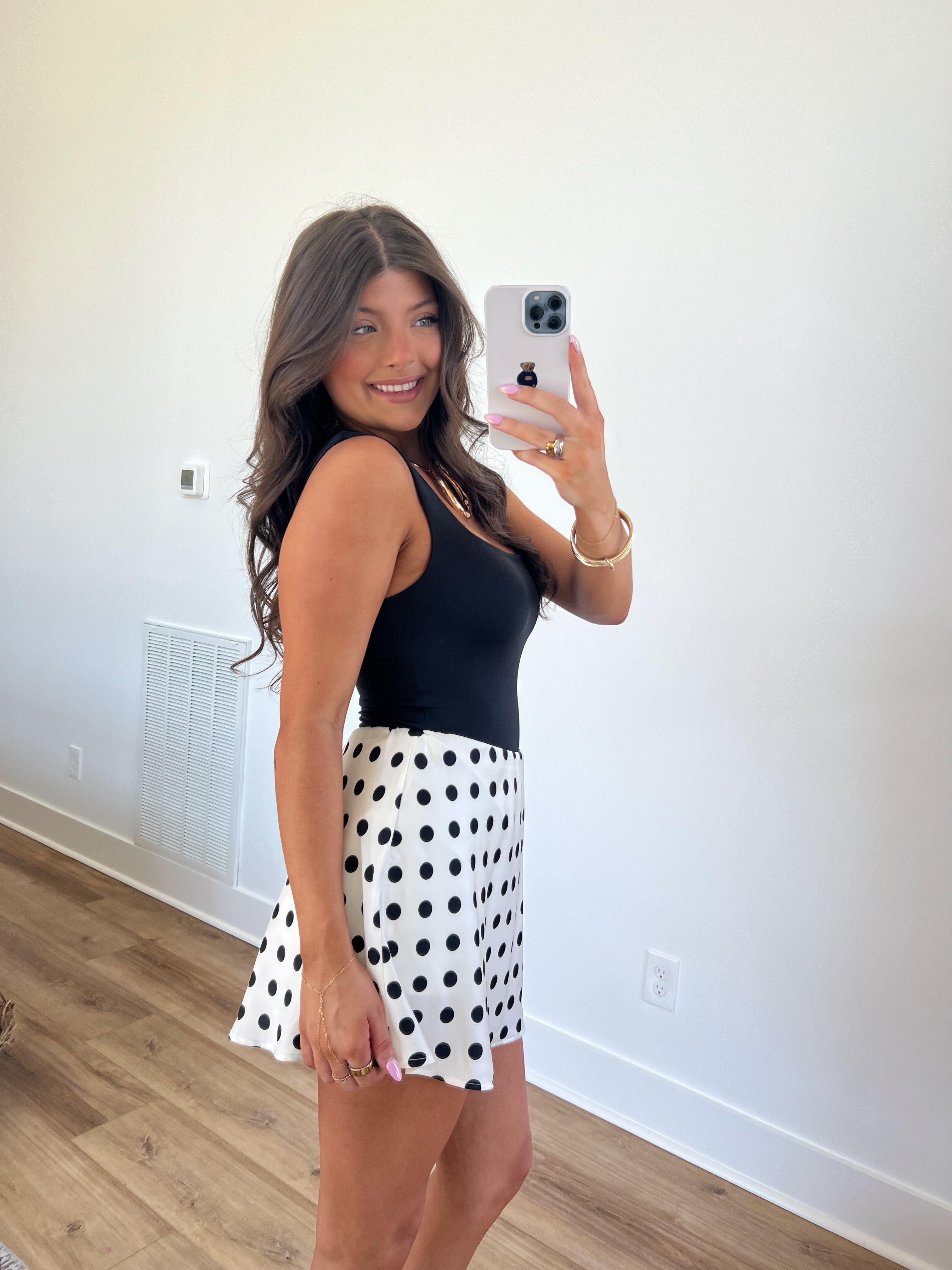 Circle Sweetie Mini Skirt (Black/White)