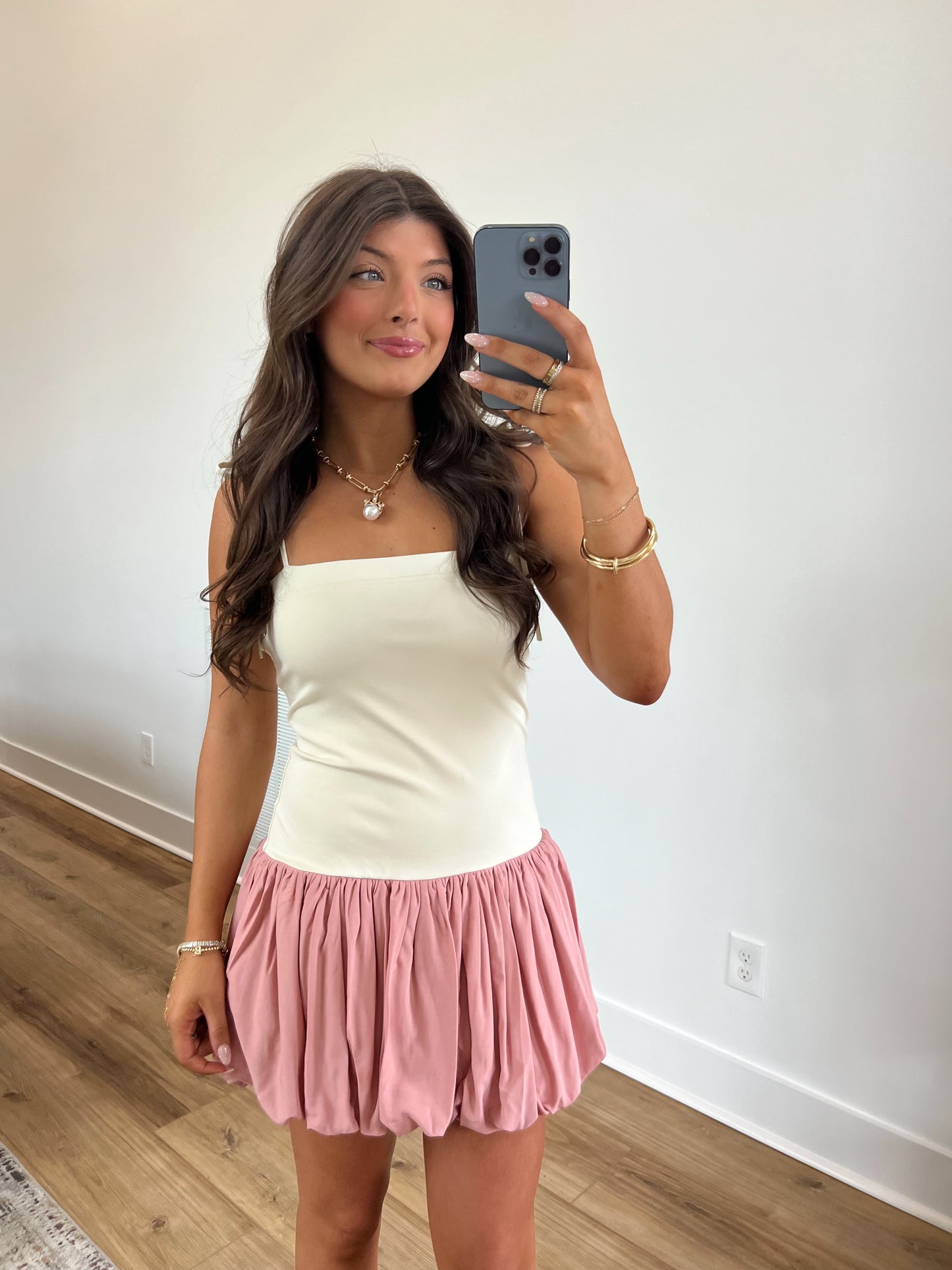 Strawberry Cream Mini Dress