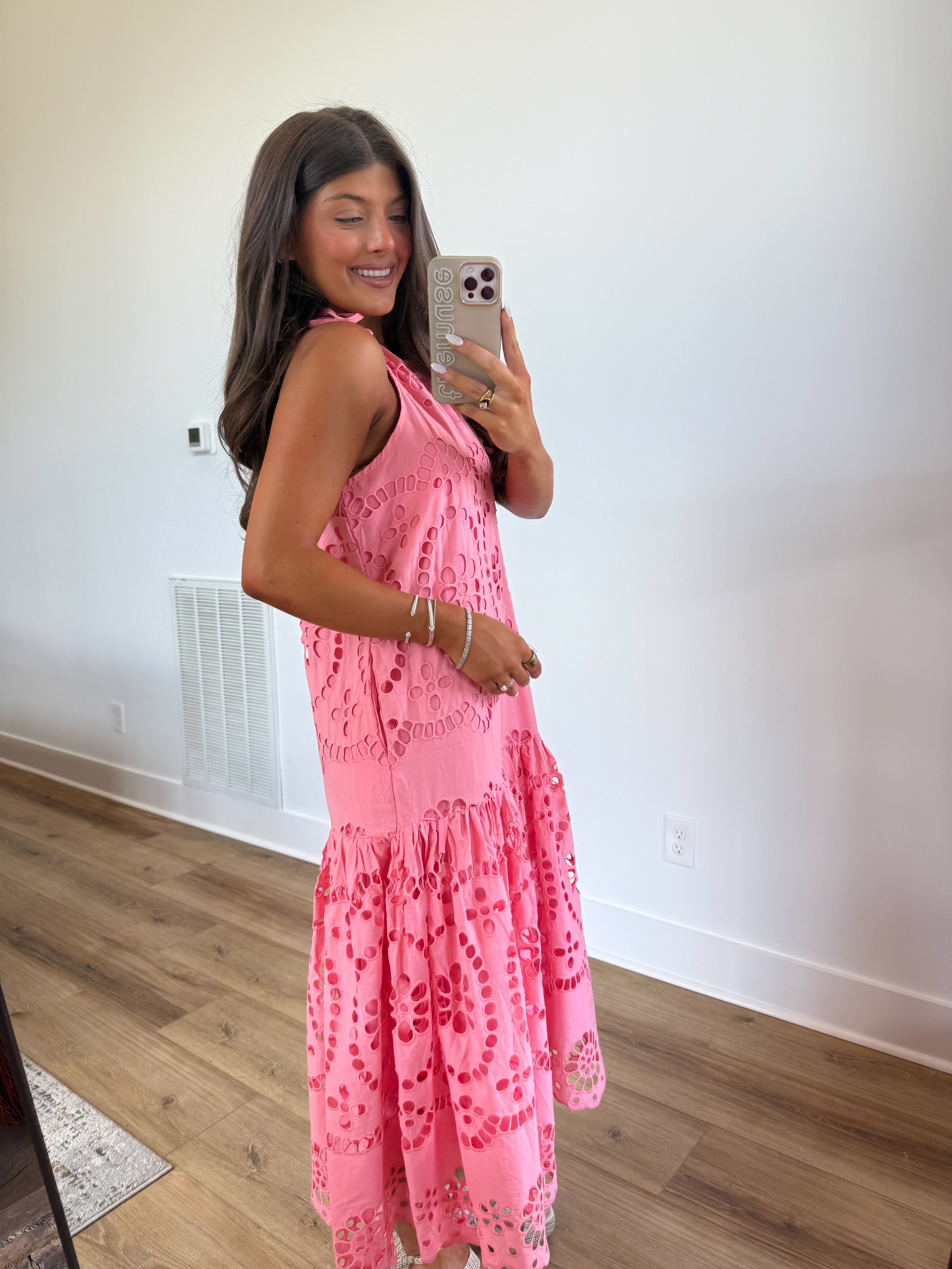 The Watermelon Eyelet Maxi