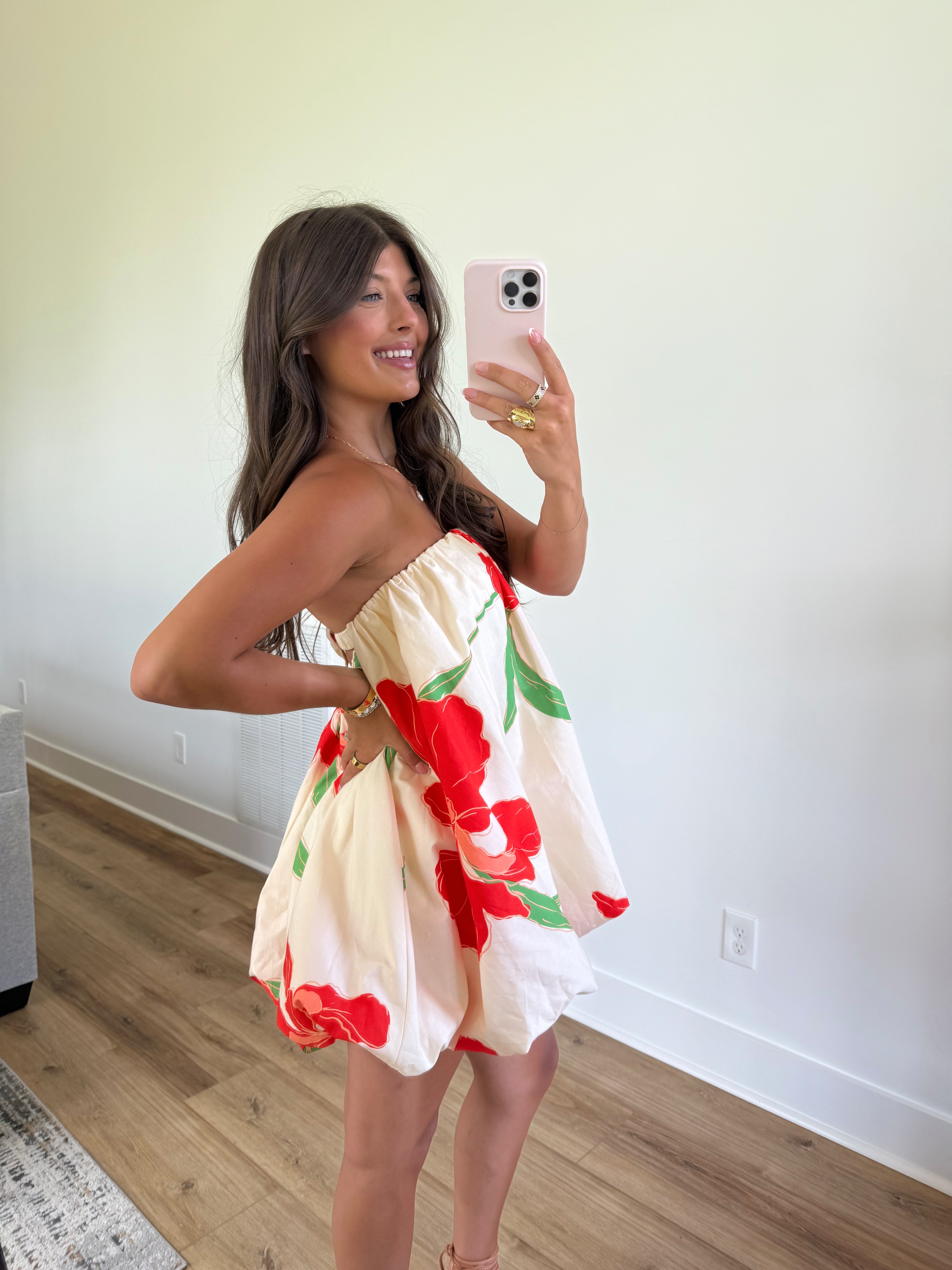 Poppy Bubble Bow Mini Dress