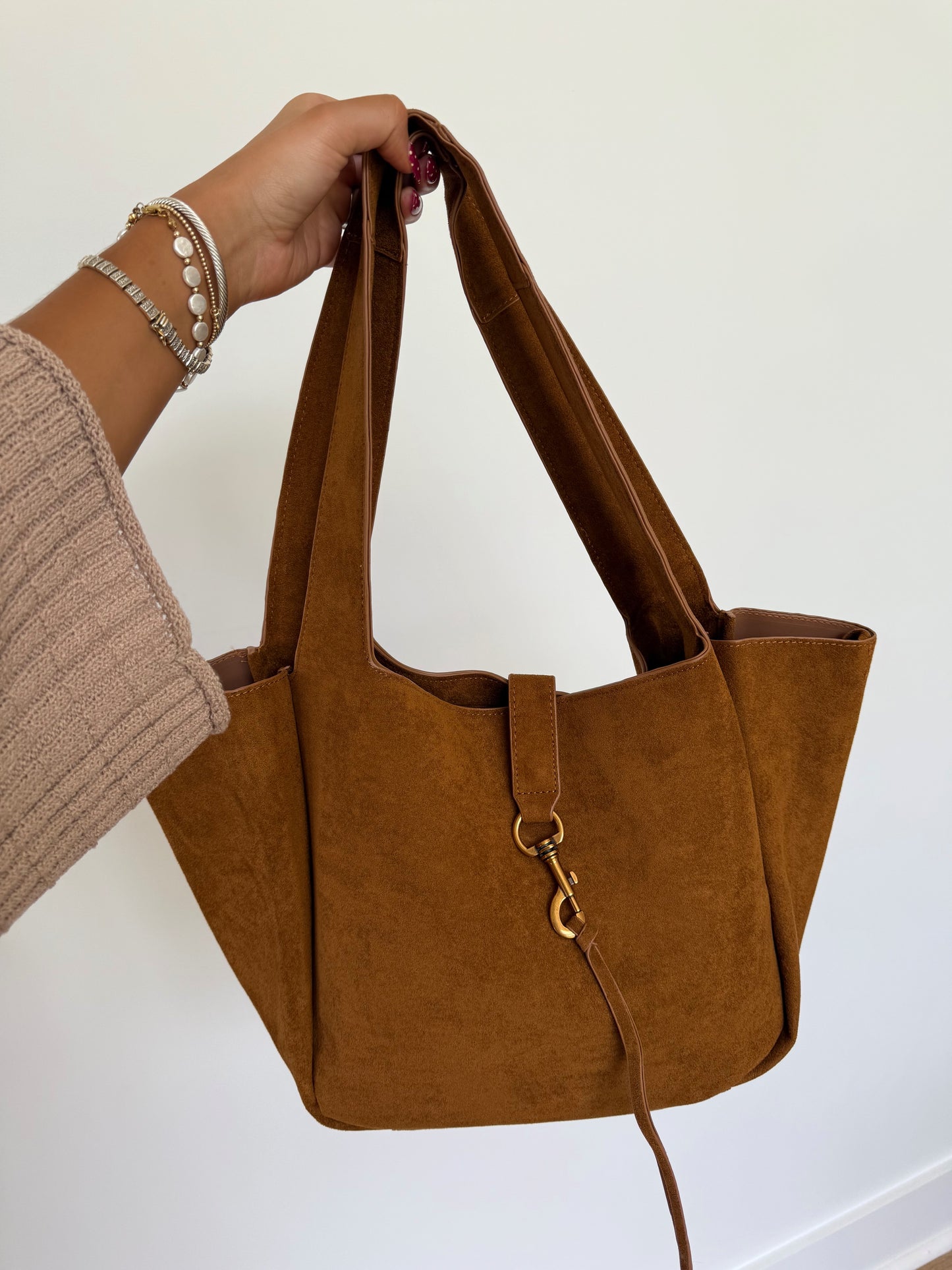 Caramel Suede Carryall