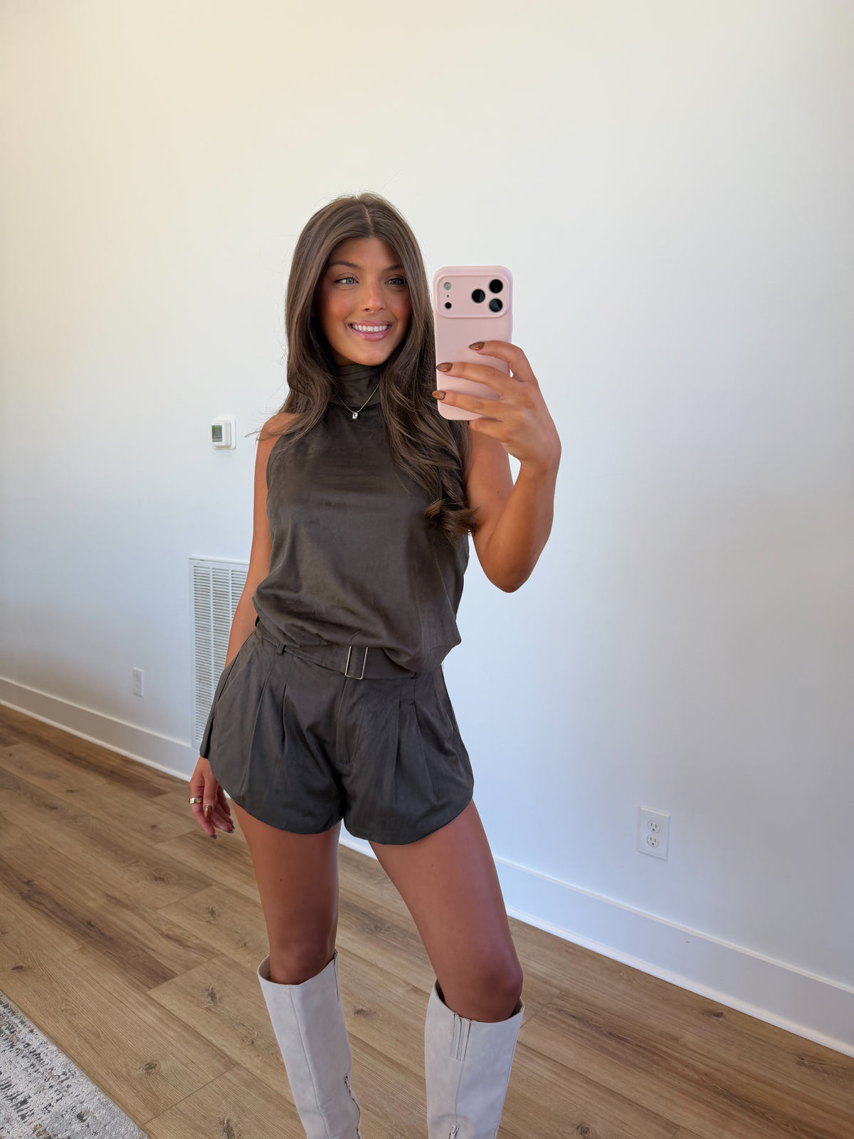 Mckenna Suede Shorts Set