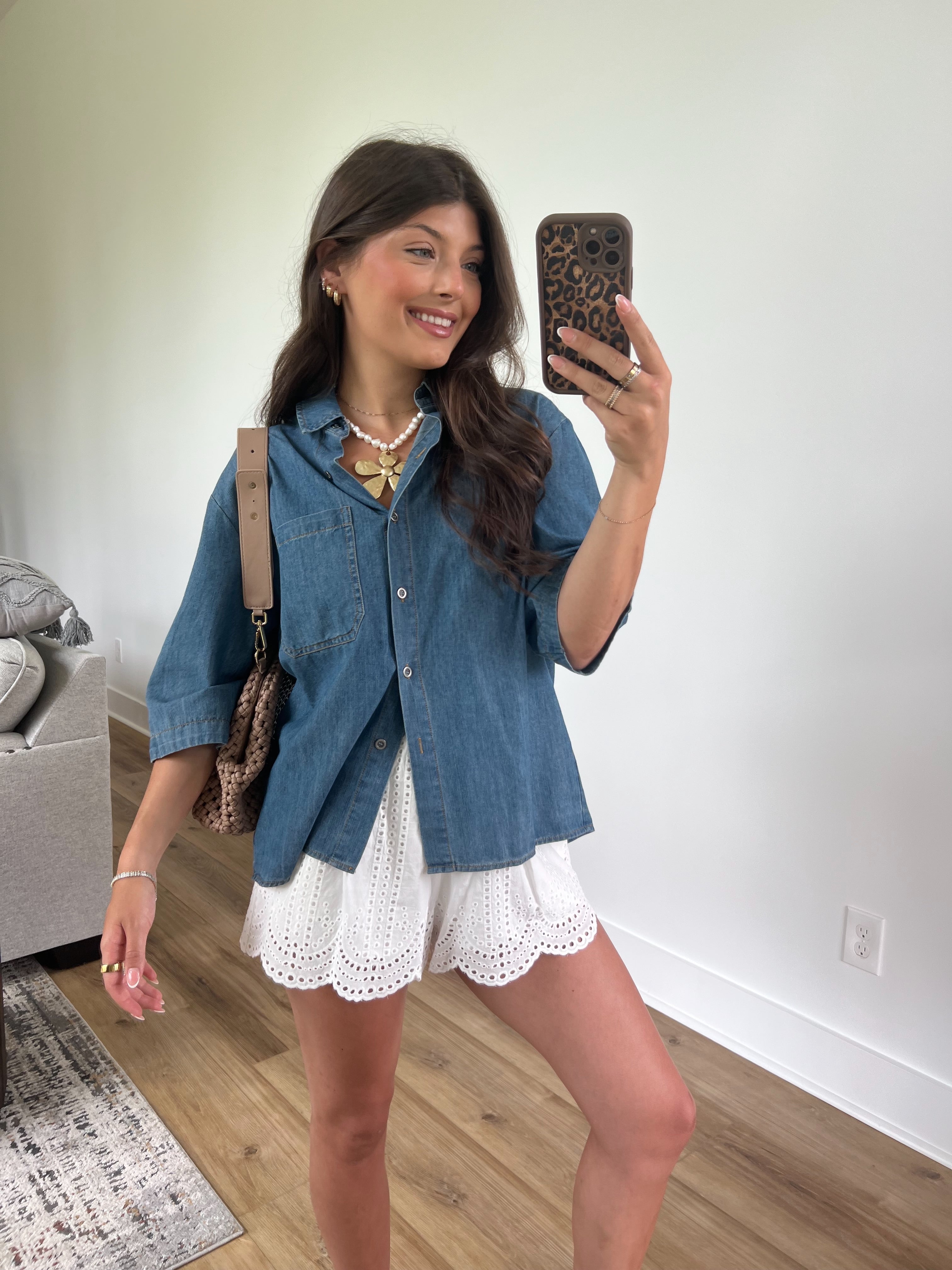 On The River Denim Top