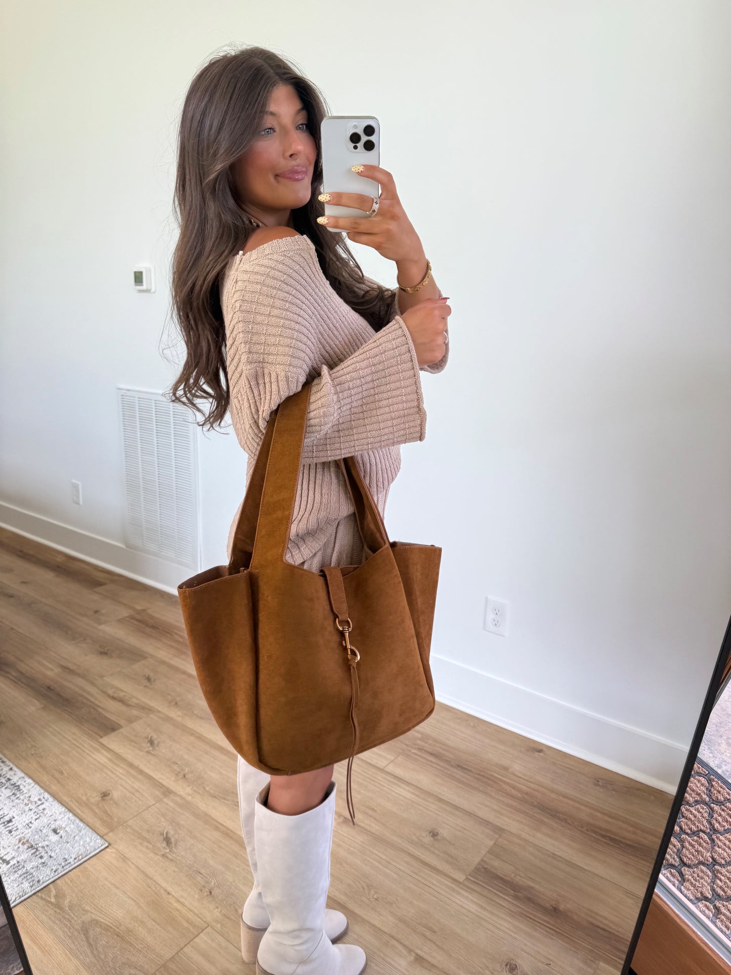 Caramel Suede Carryall