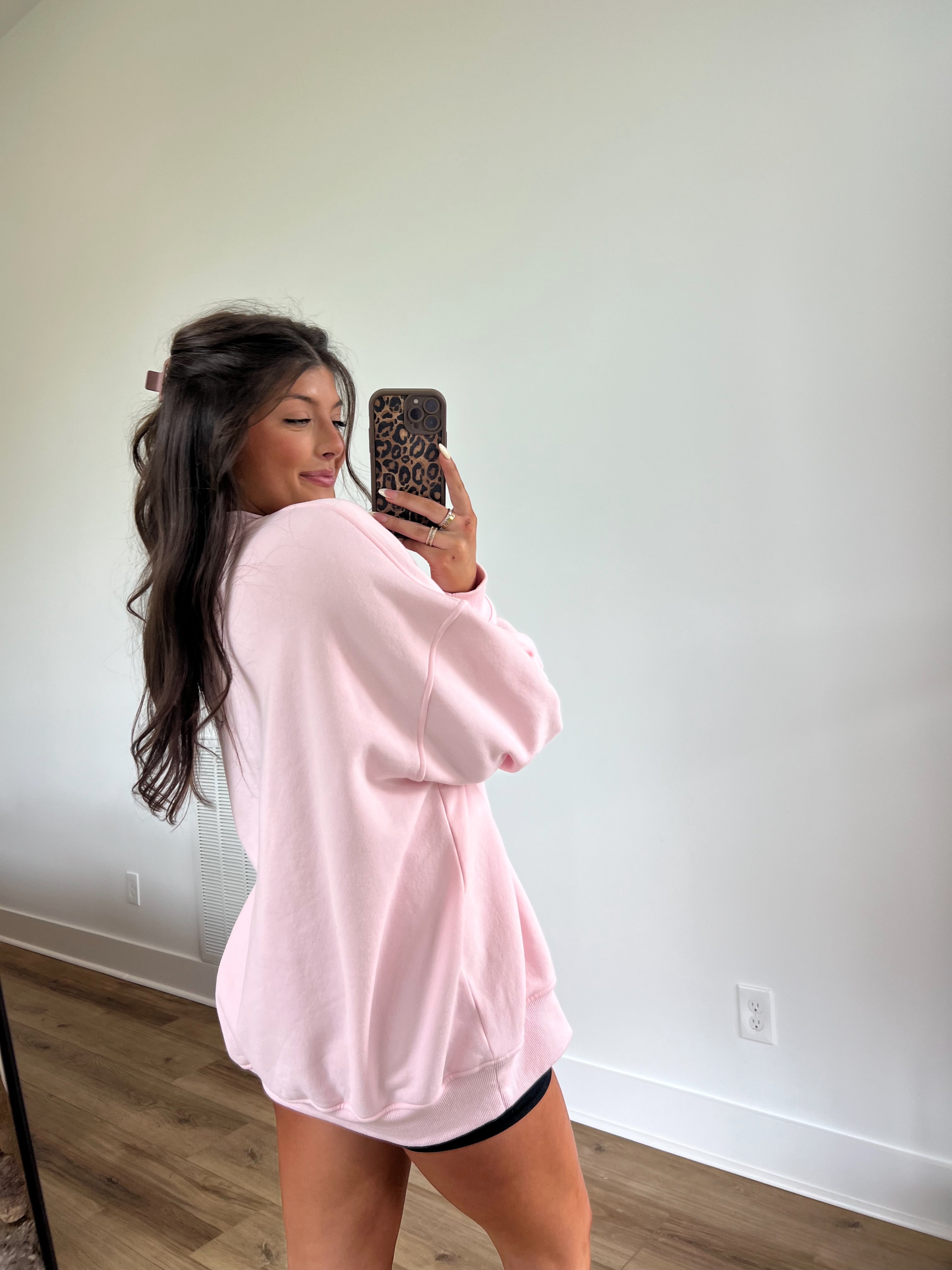 The Muse Varsity Mockneck (Ballet Pink)