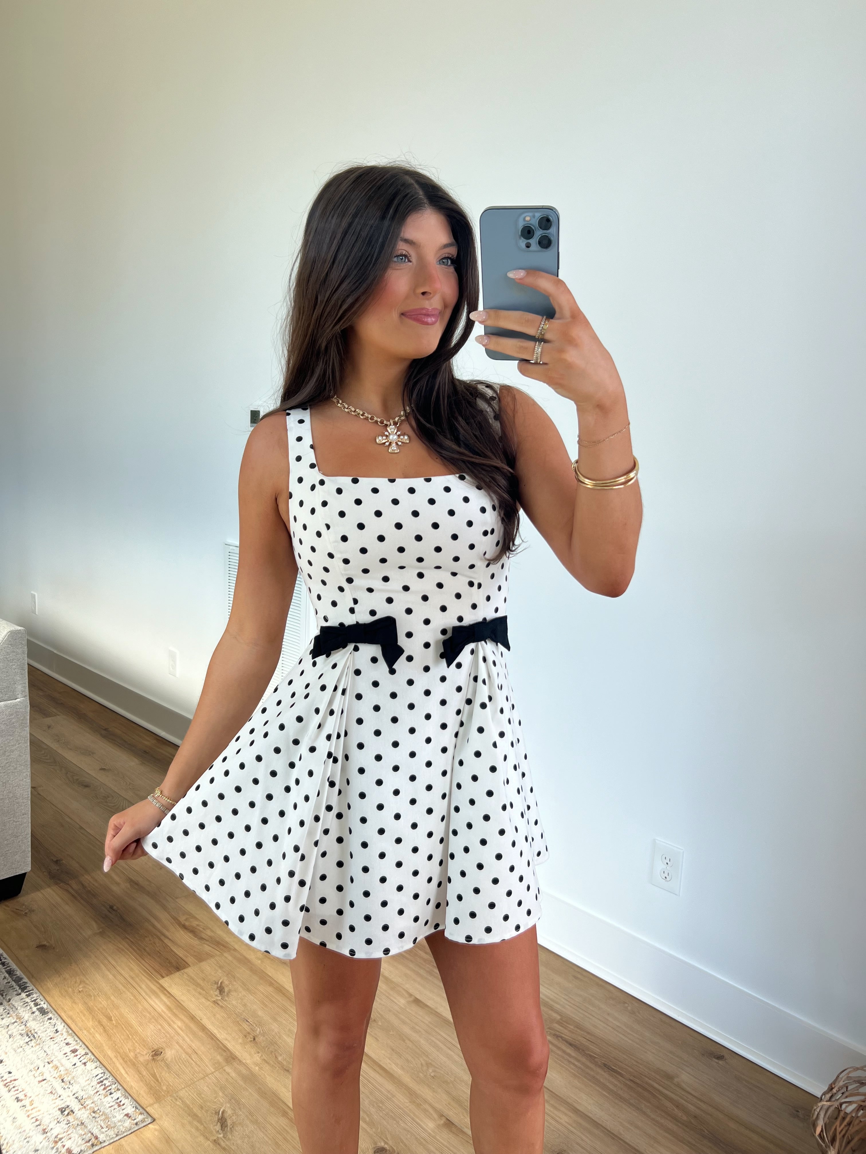 Chateau Bow Mini Dress