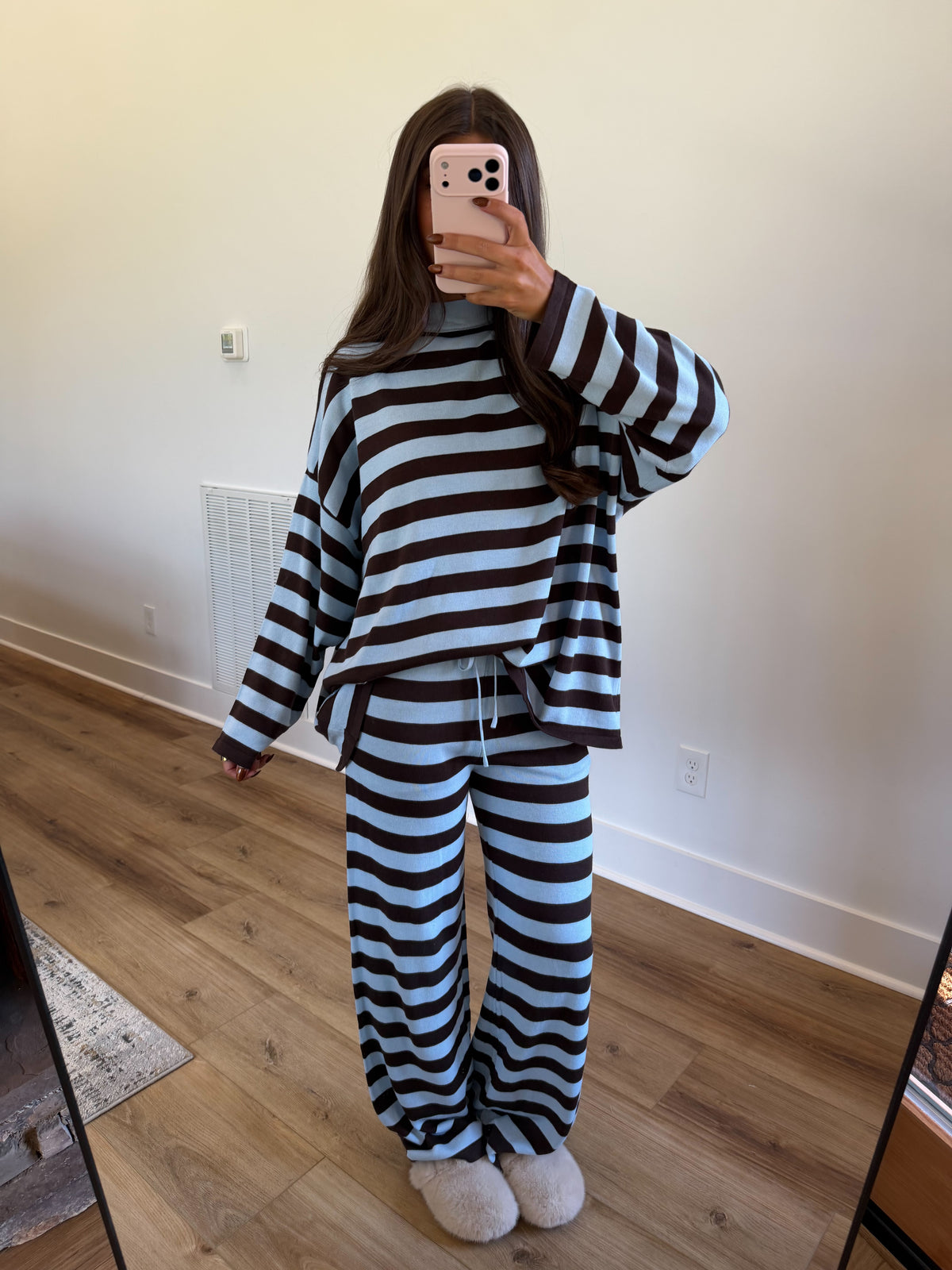 Cocoa Blue Stripe Set