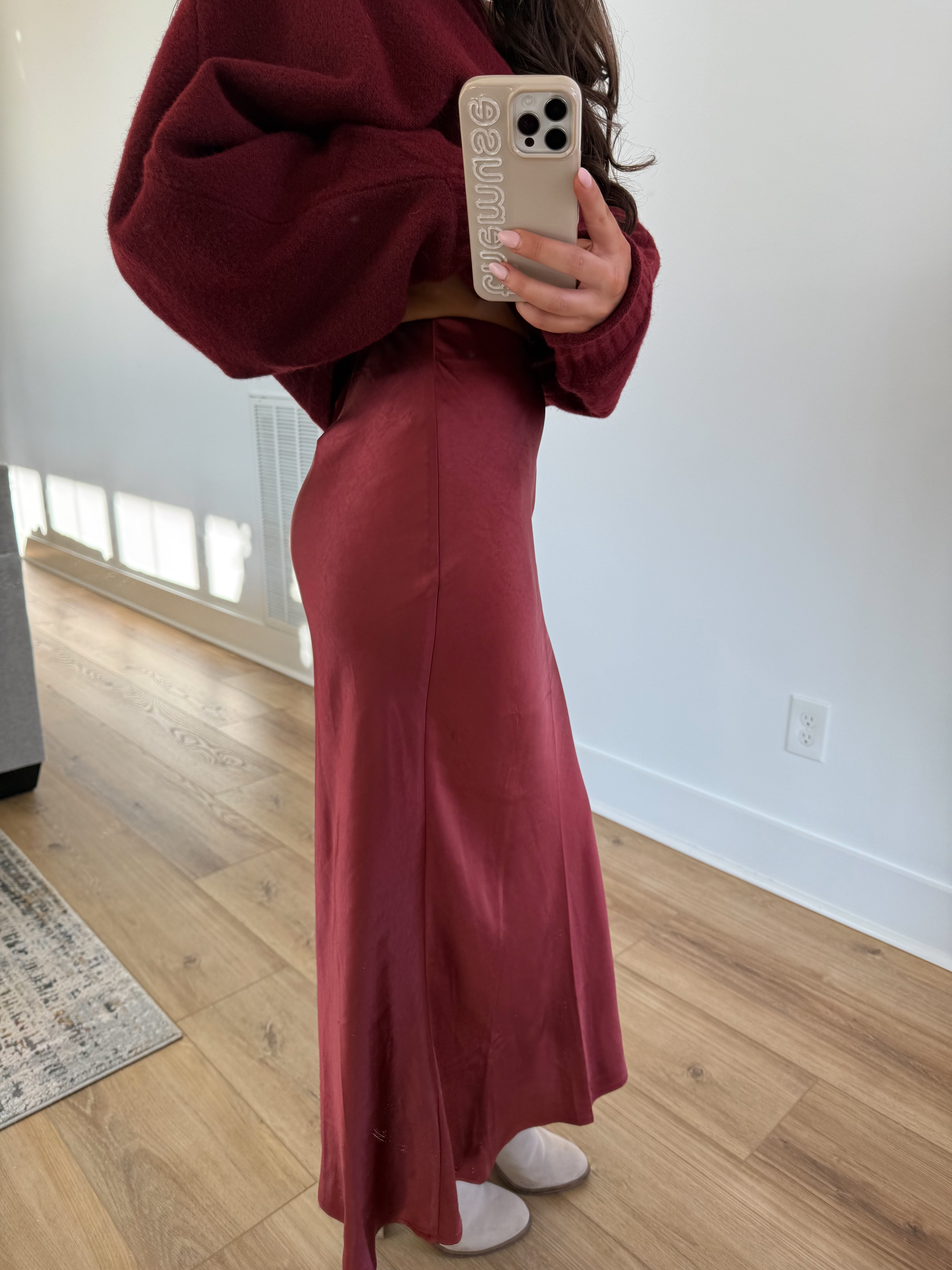 The Satin Ruby Skirt