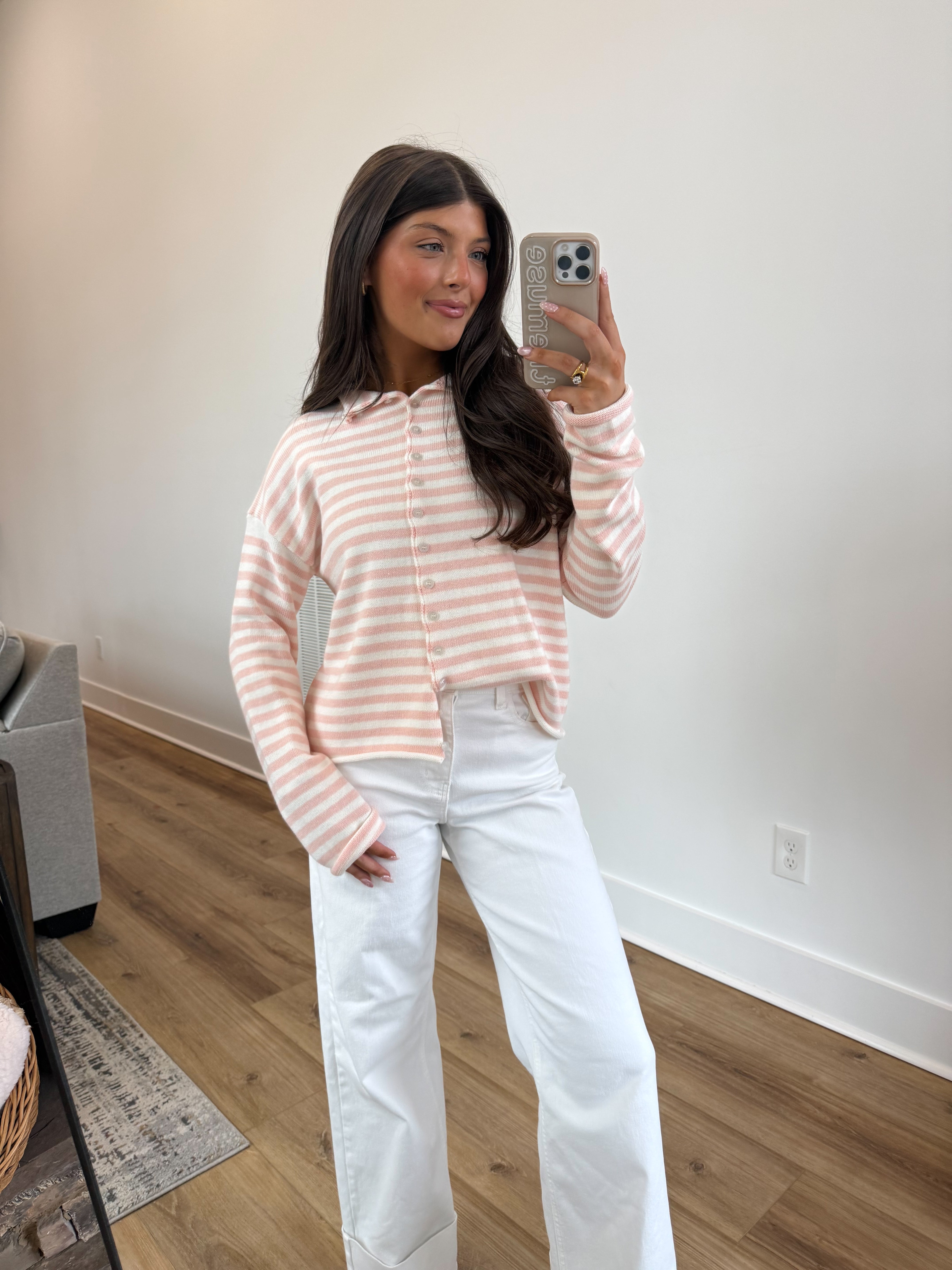 The Blush Stripe Sweater