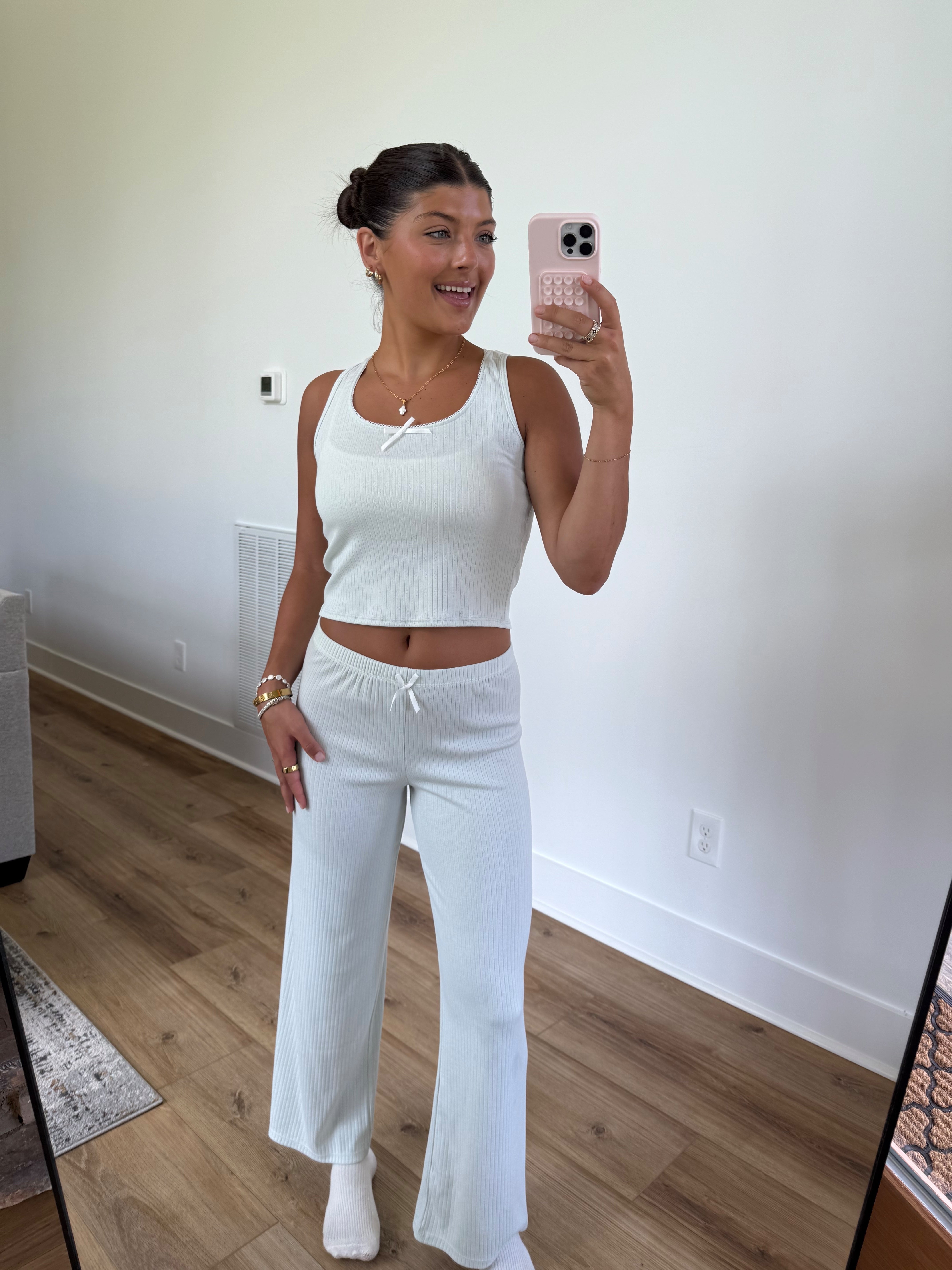 Mint Pointelle PJ PANTS