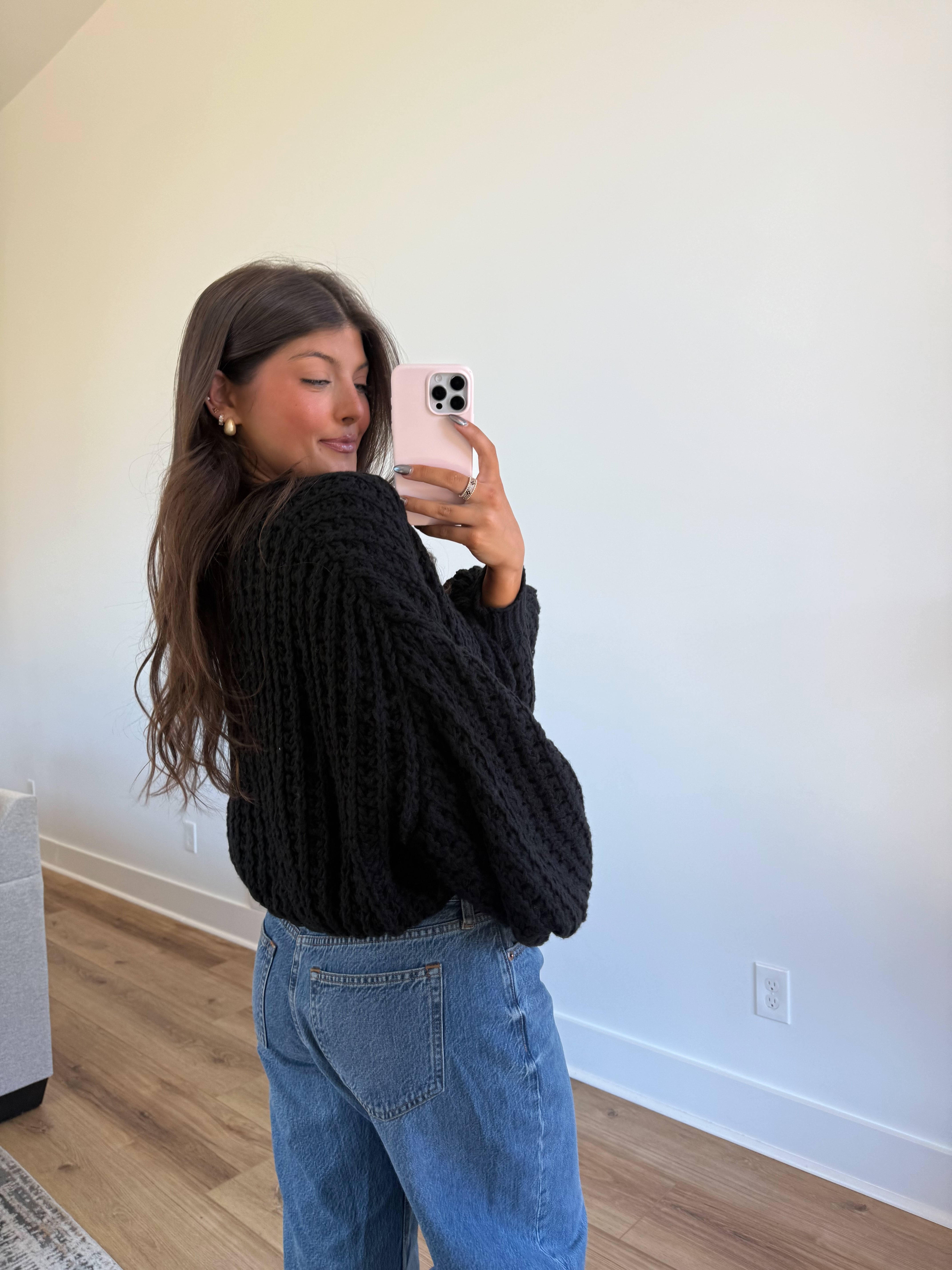 The Balloon Sleeve Tie Cardigan