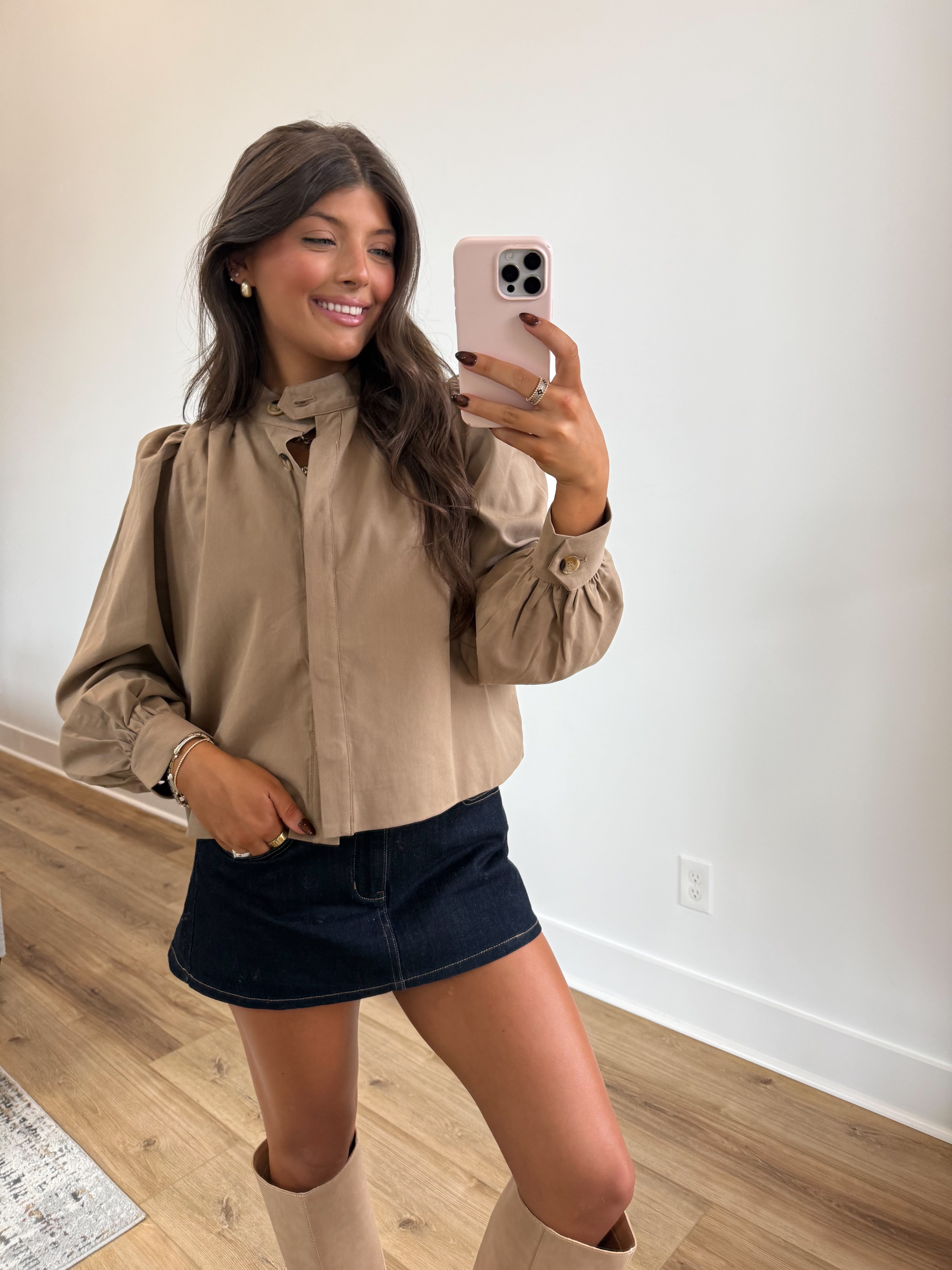 The Monroe Mini Trench Top