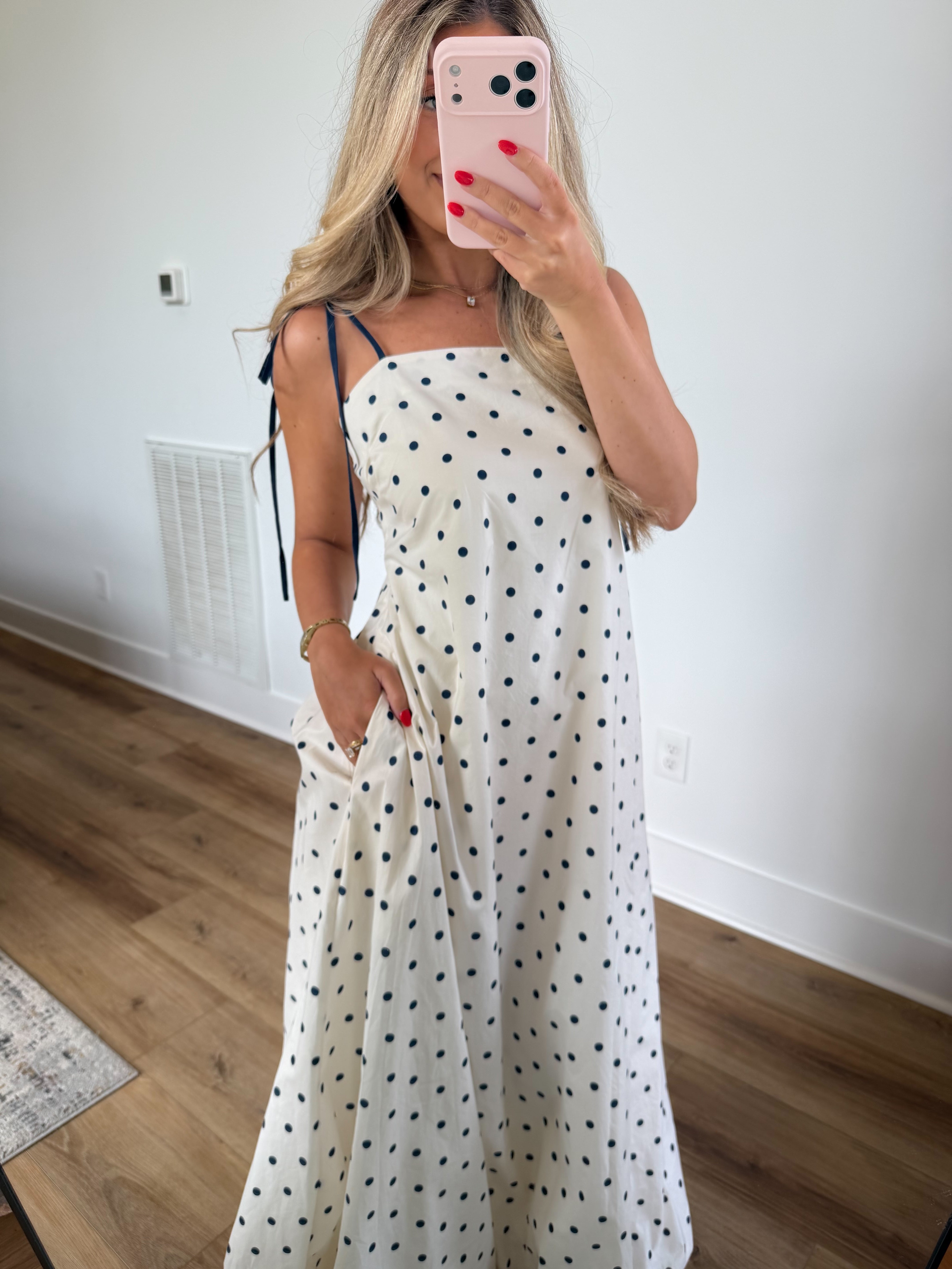 The Sweet Polka Dot Maxi (Navy)
