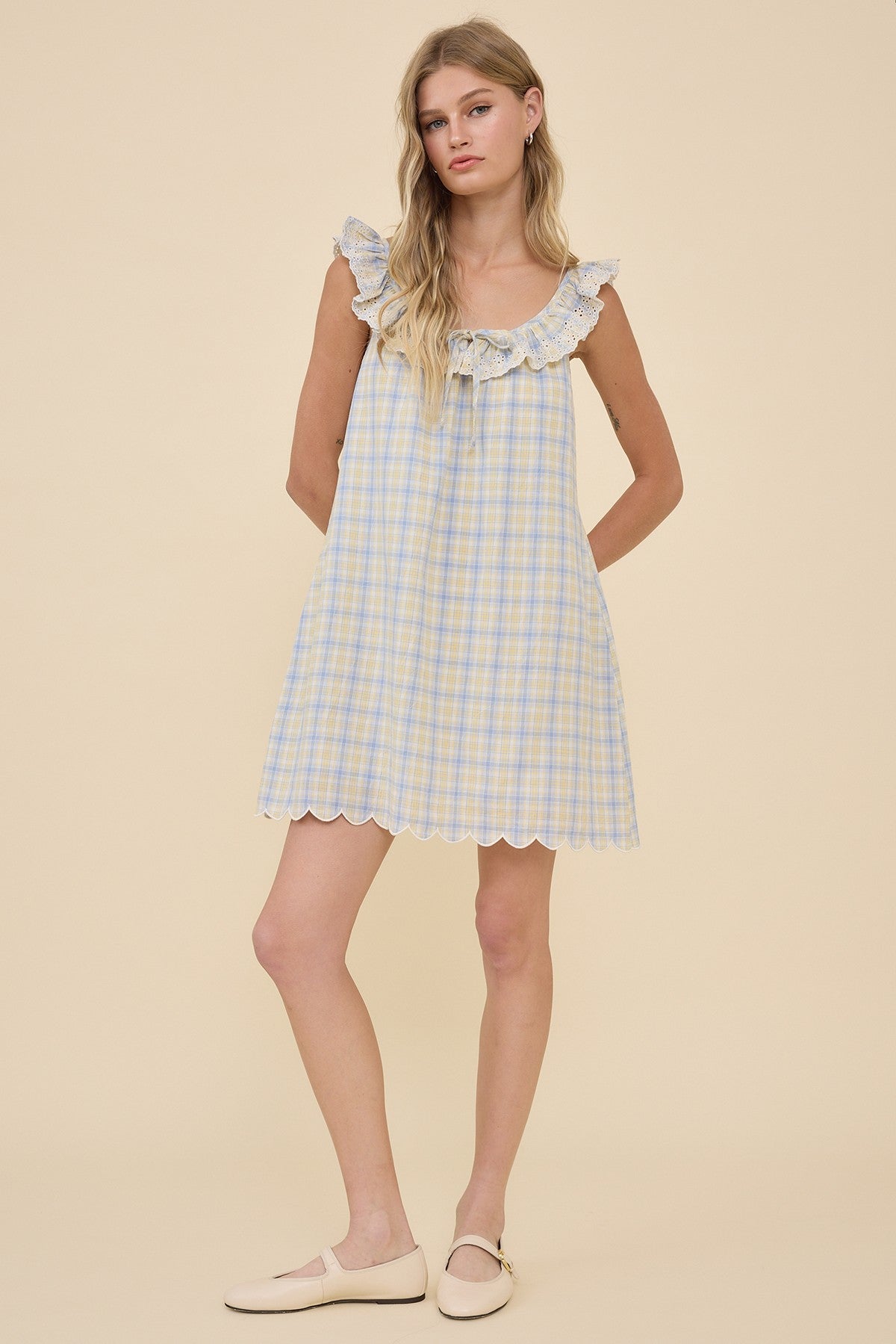Honey & Sky Plaid Mini