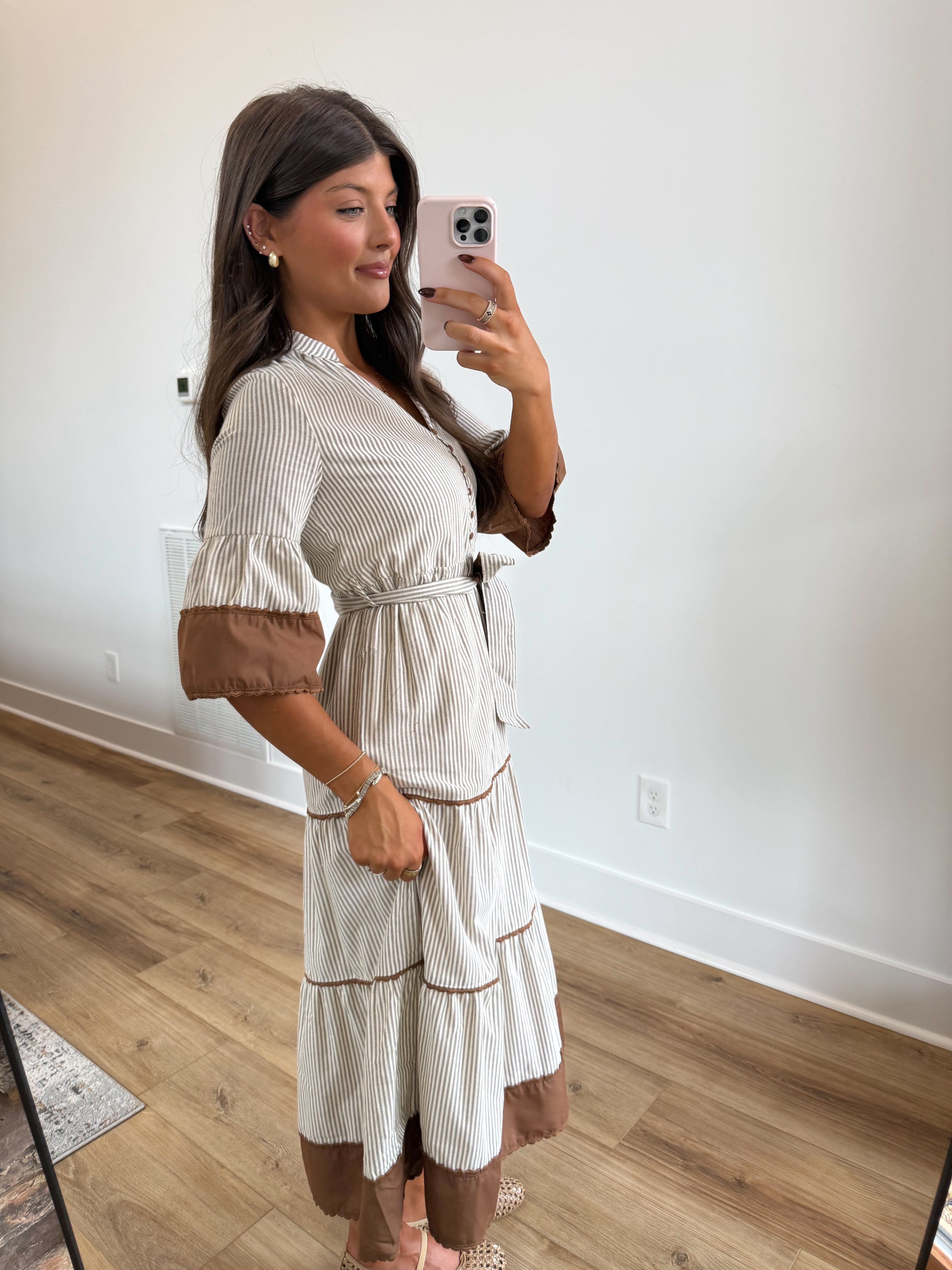 The Pecan Stripe Dress