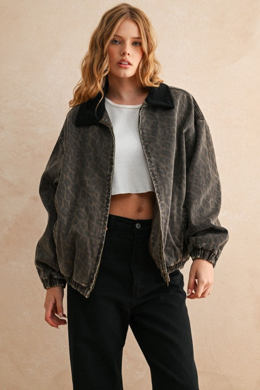 The Faded Cheetah Jacket END OF NOV.)/ RESTOCK)