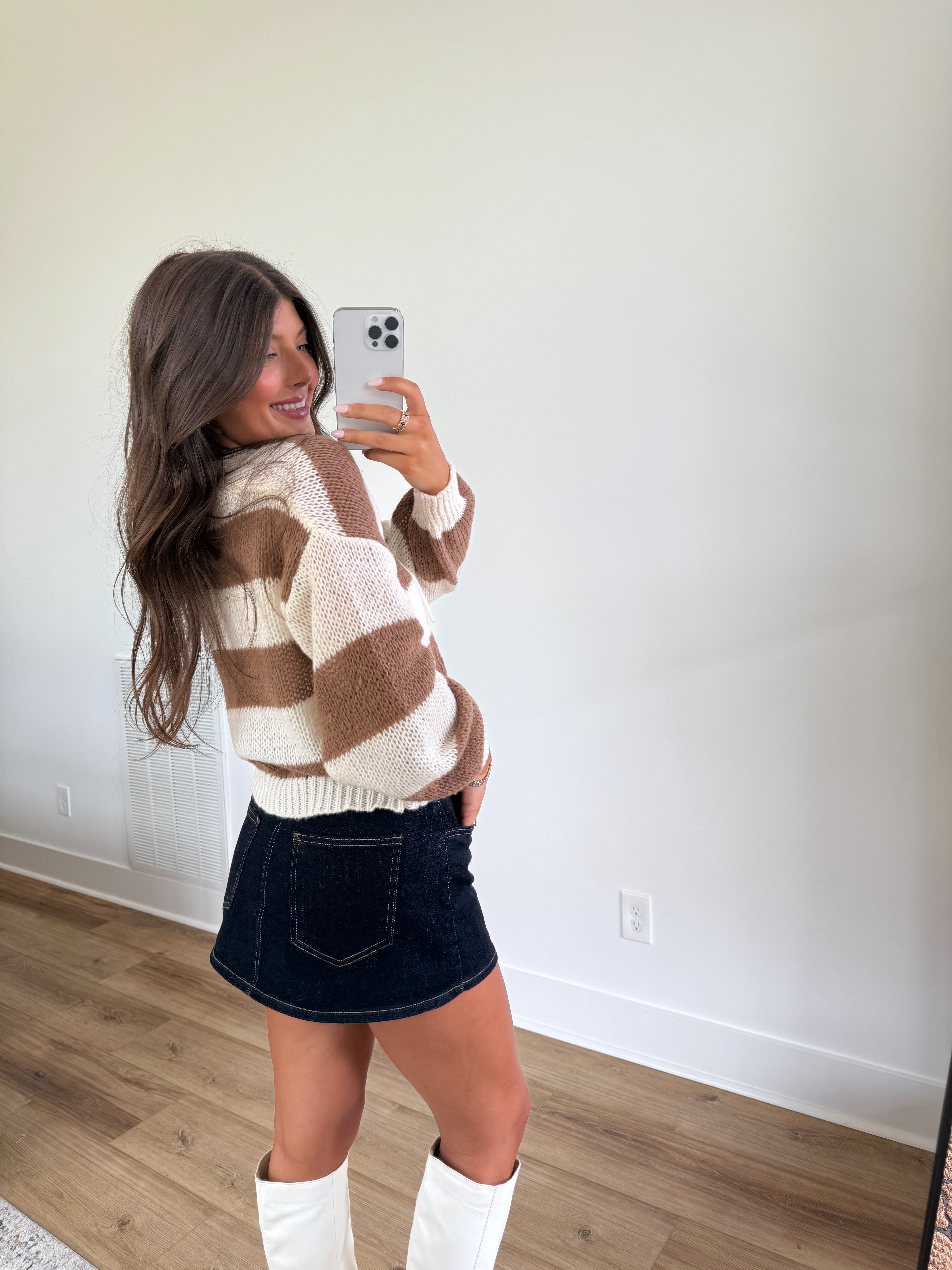 Cinnamon Sugar Chunky Stripe Knit