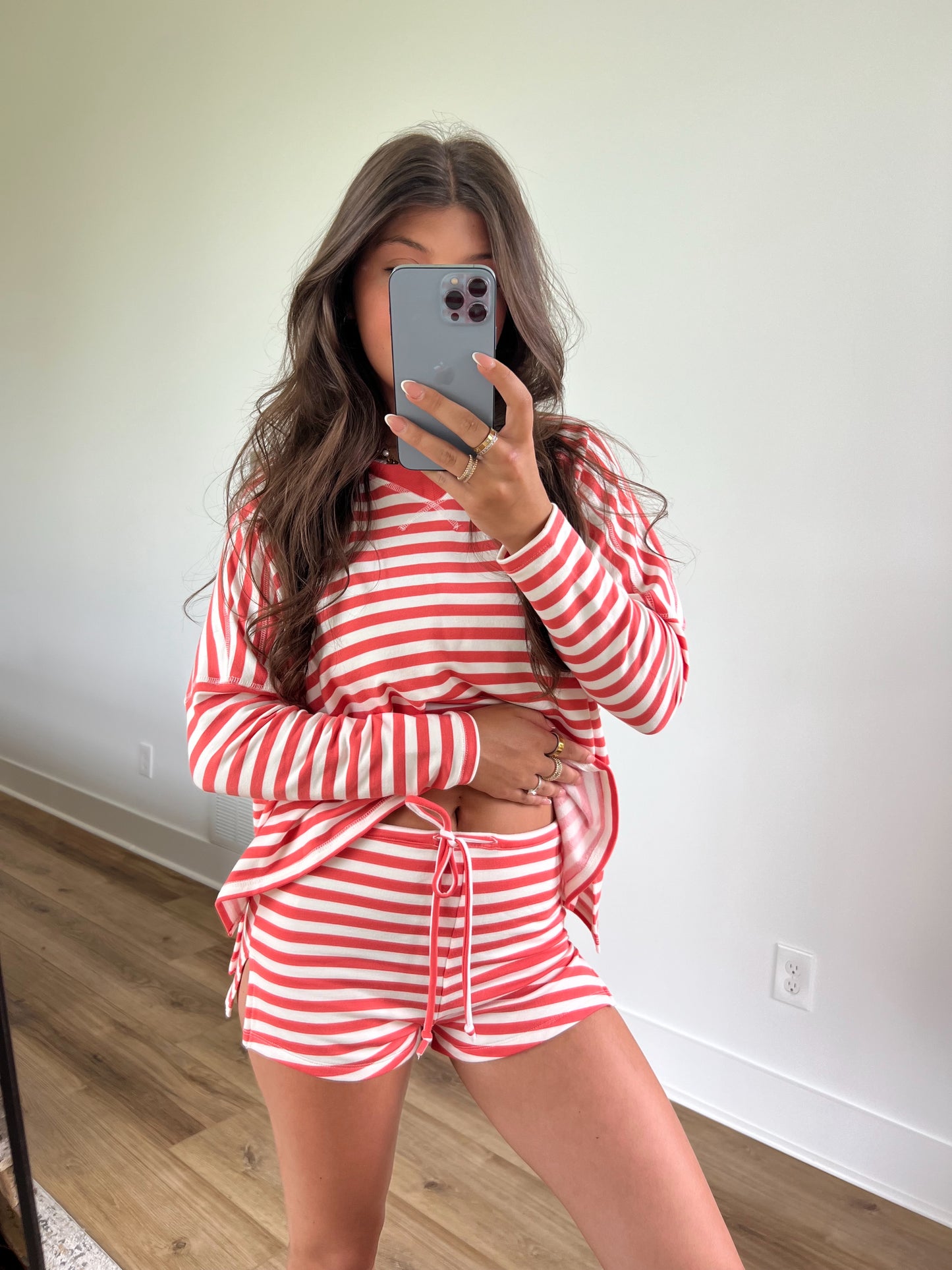 Travel Day Stripe Set (Coral)