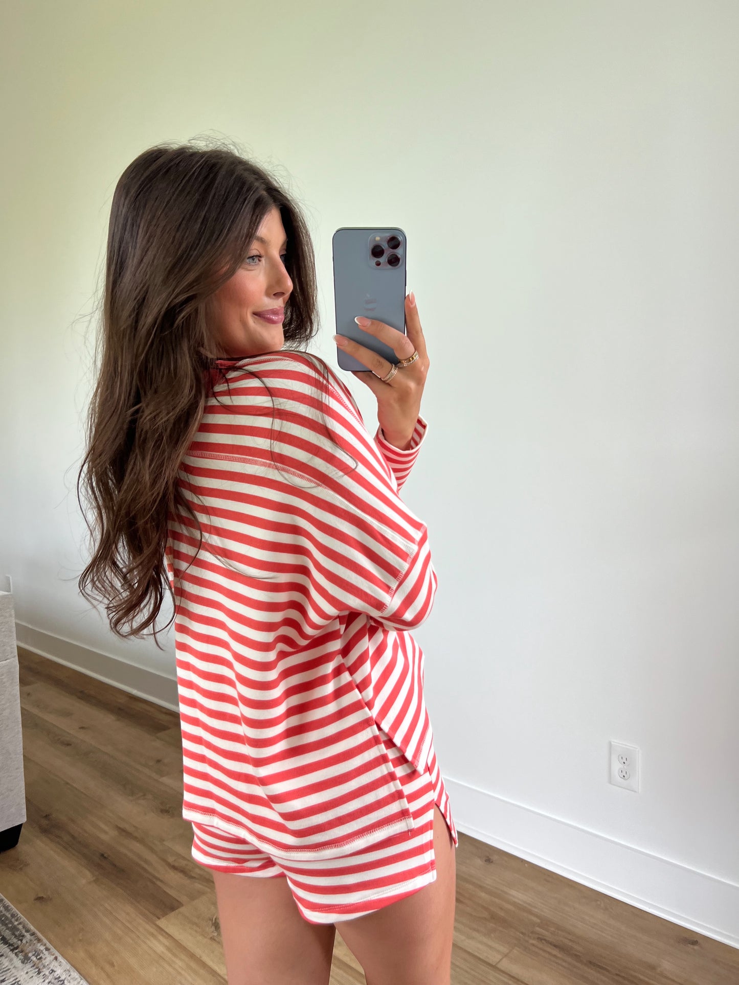 Travel Day Stripe Set (Coral)