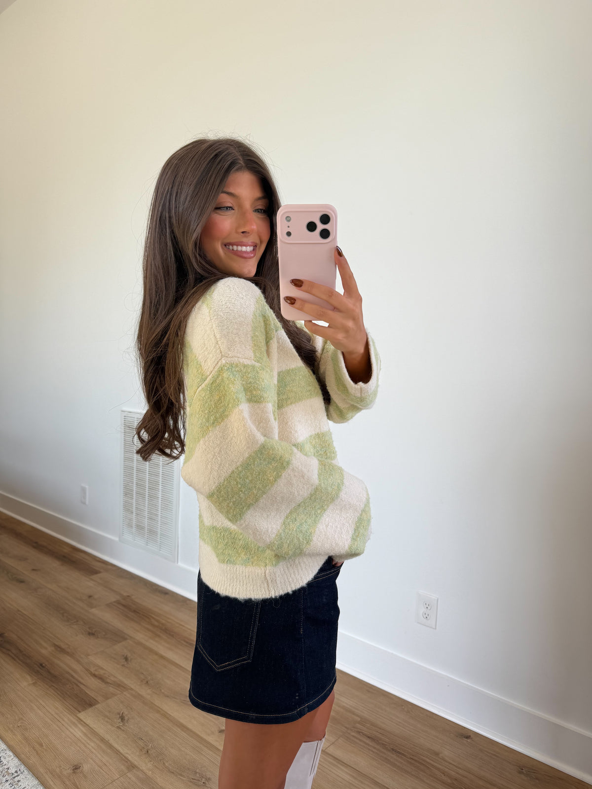 Pistachio Stripe Cardigan