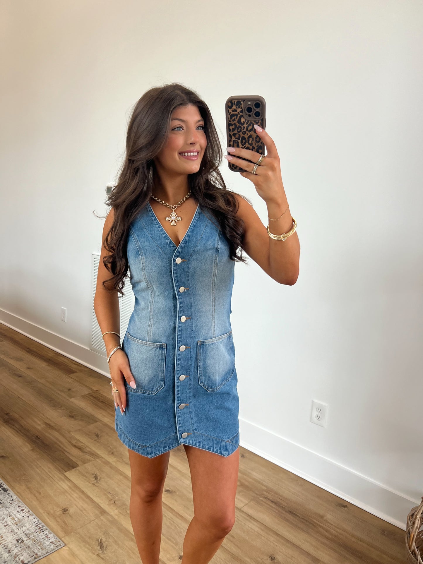 Day Time Denim Mini Dress