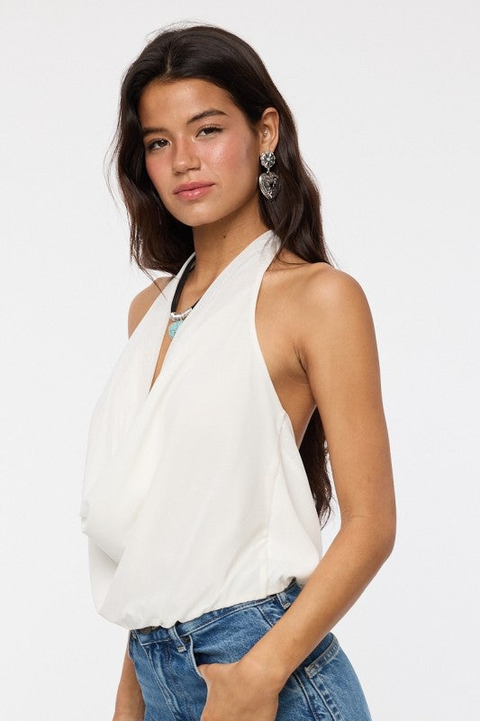 Staple Halter Top (White)