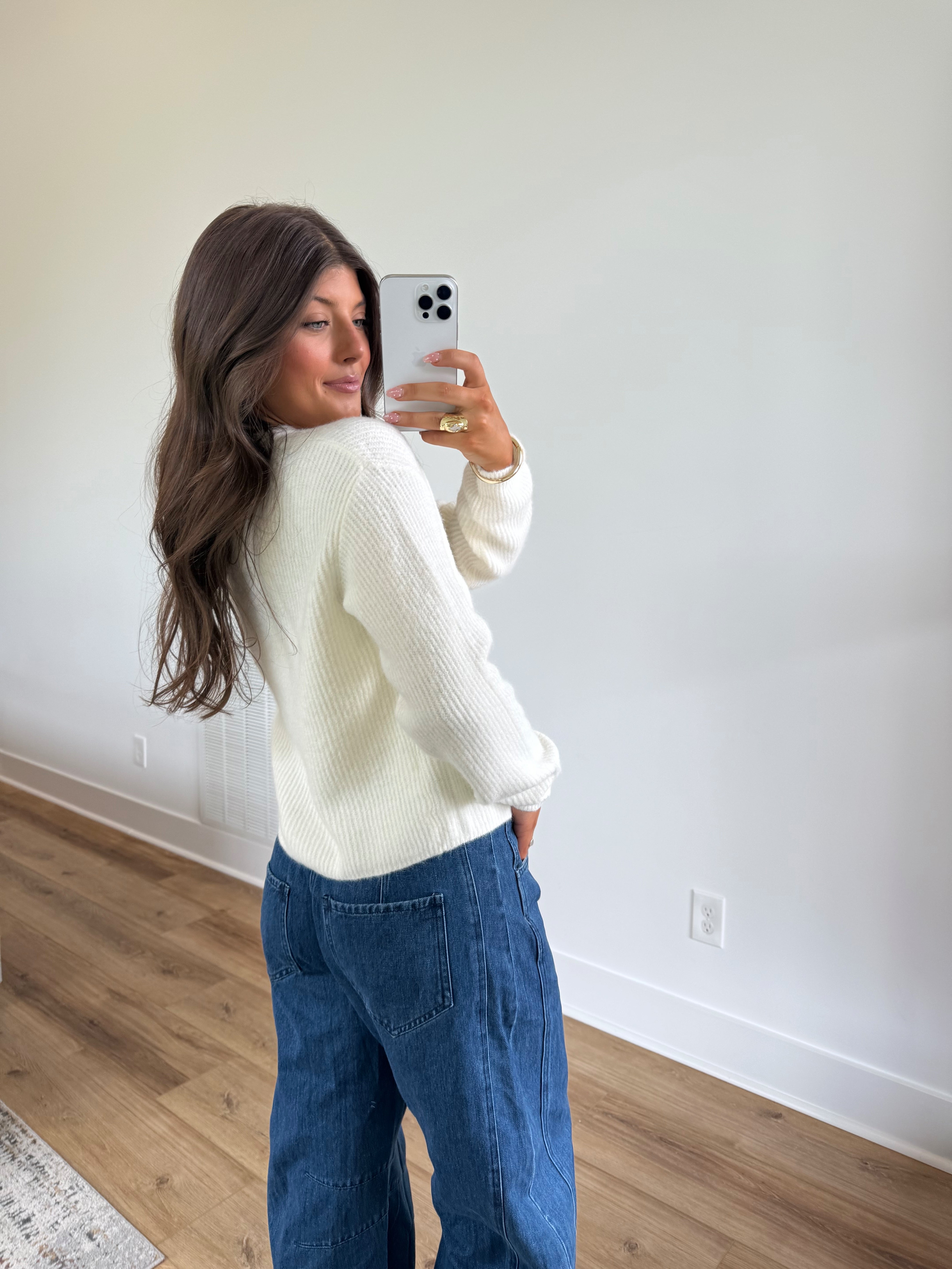 White Scottie Cardigan