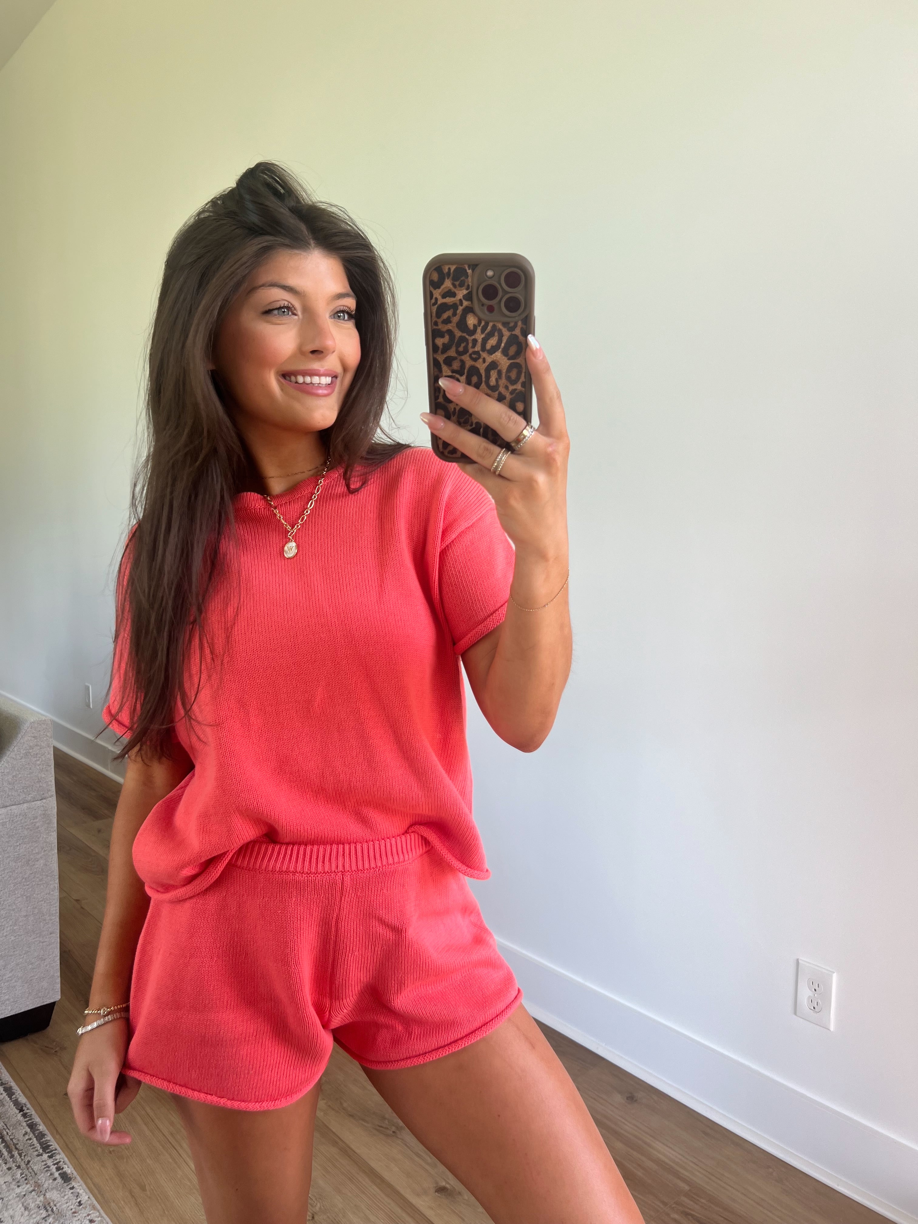 Coral Knit Lounge Set