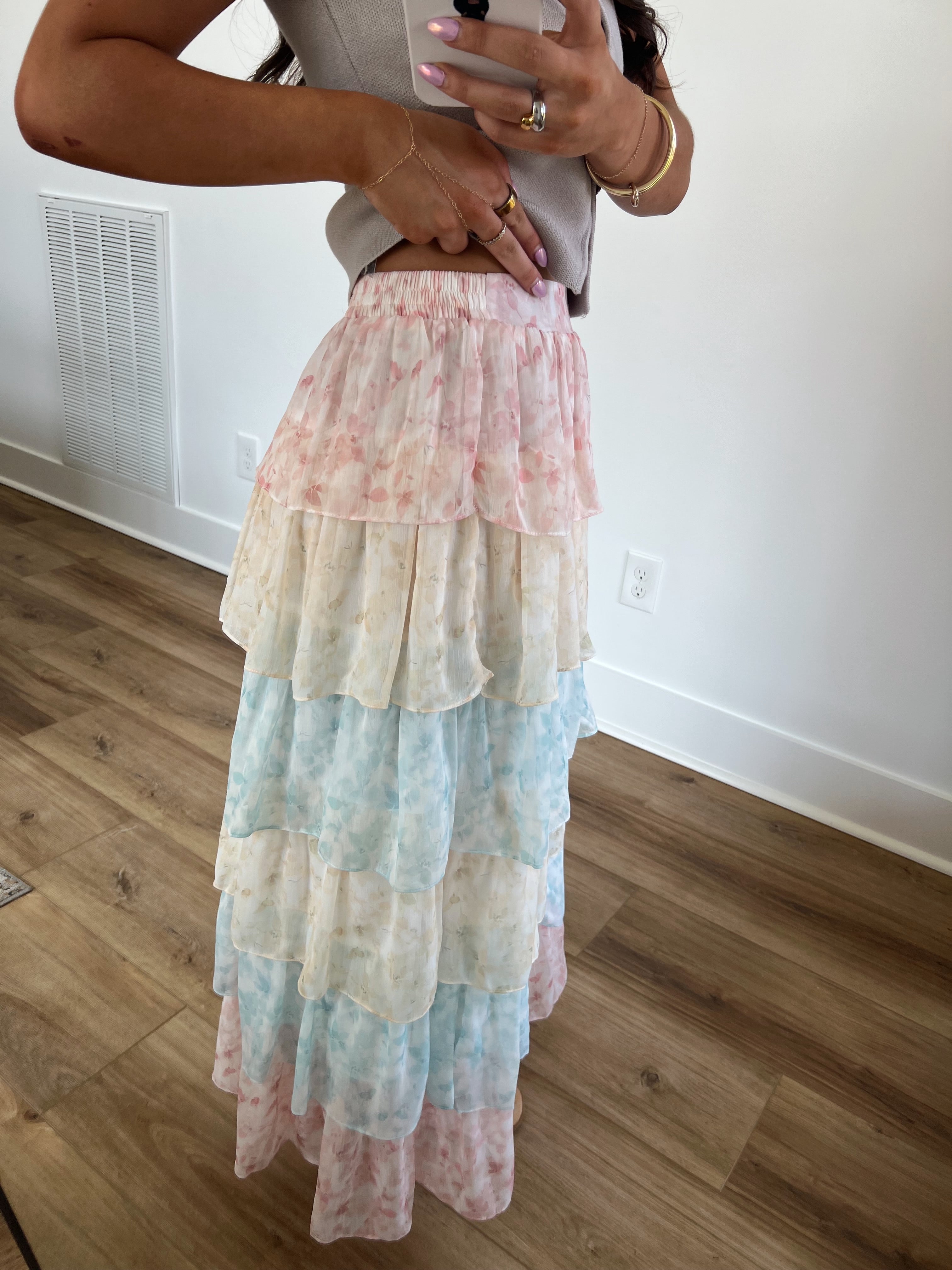 Claudia Ruffle Maxi Skirt