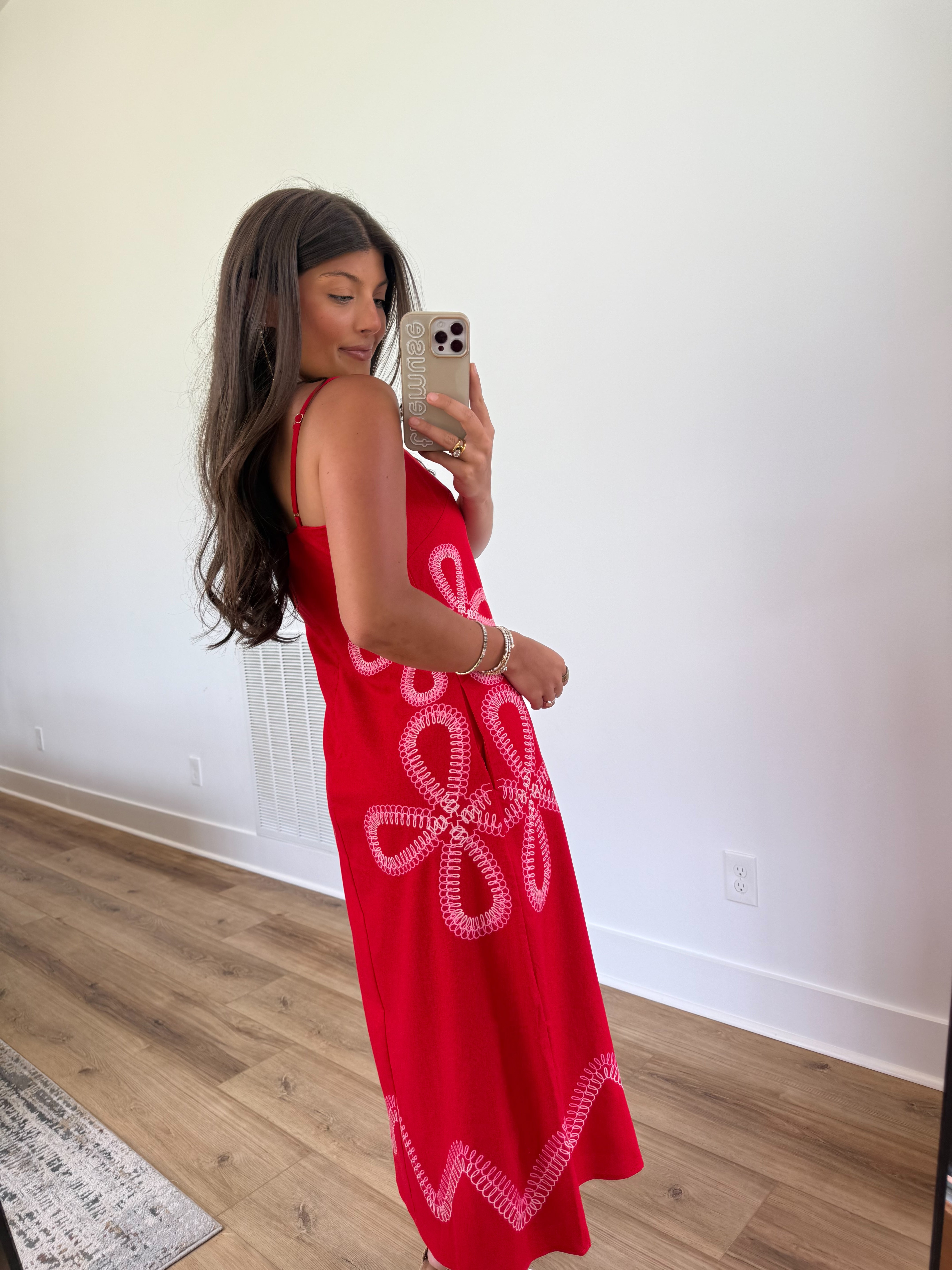 Summer Cherry Midi Dress