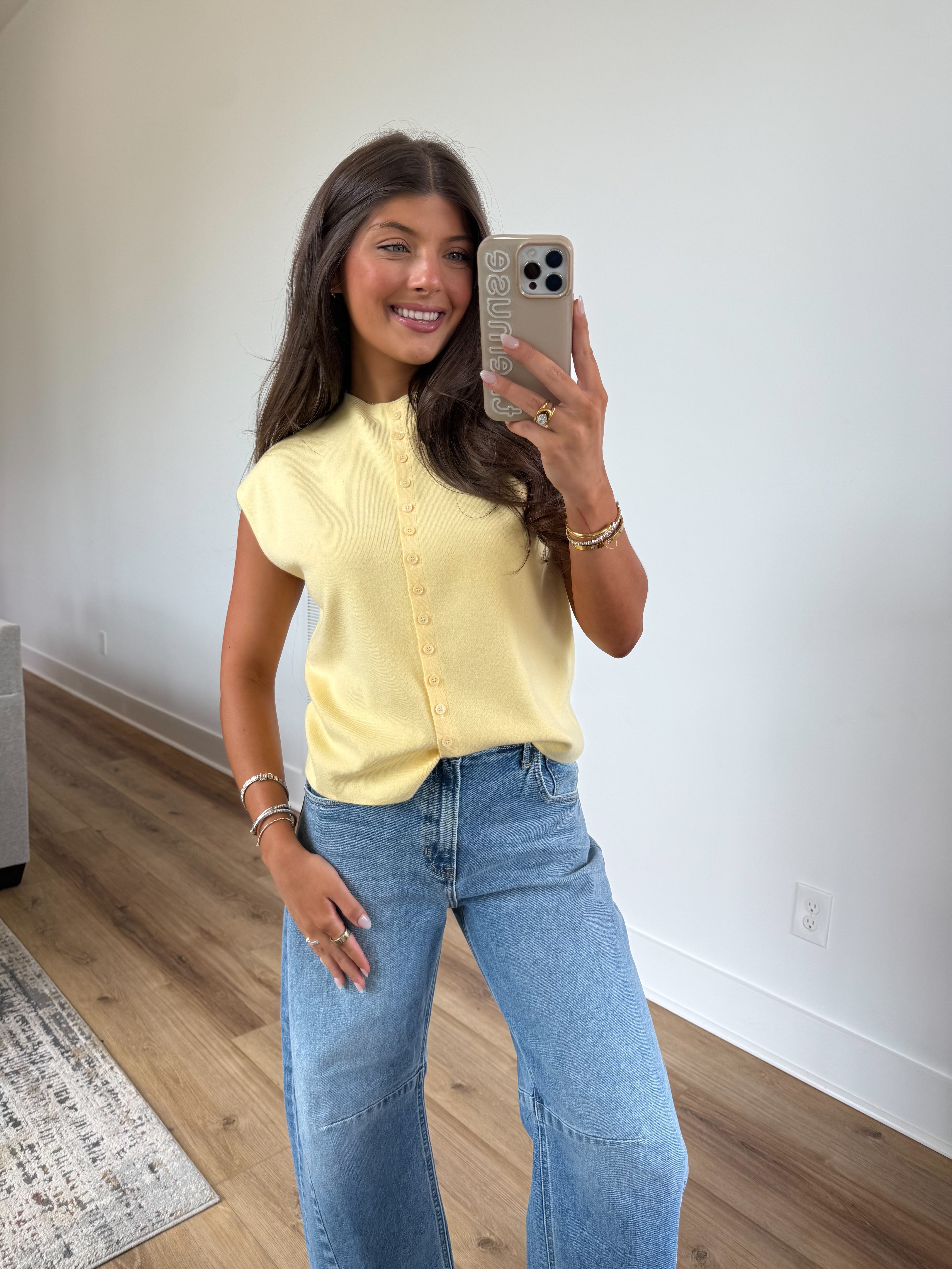 Jellybean Sweater Top (Lemon)
