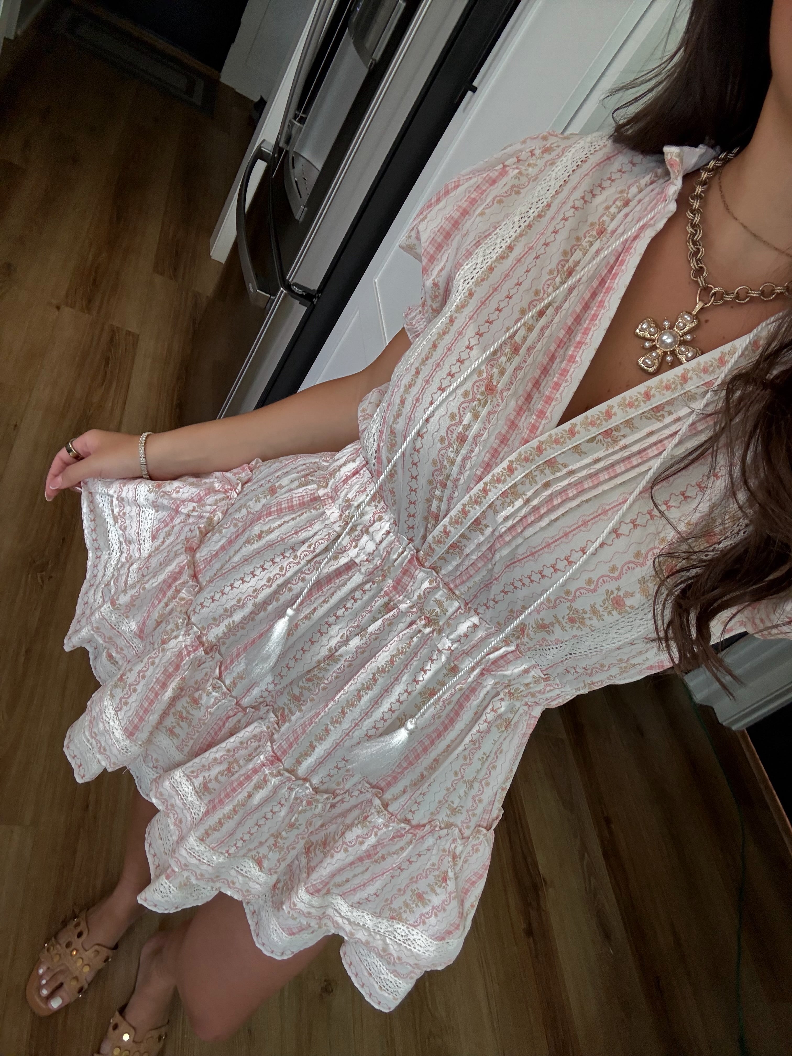 Krissy Pink Fancy Mini Dress