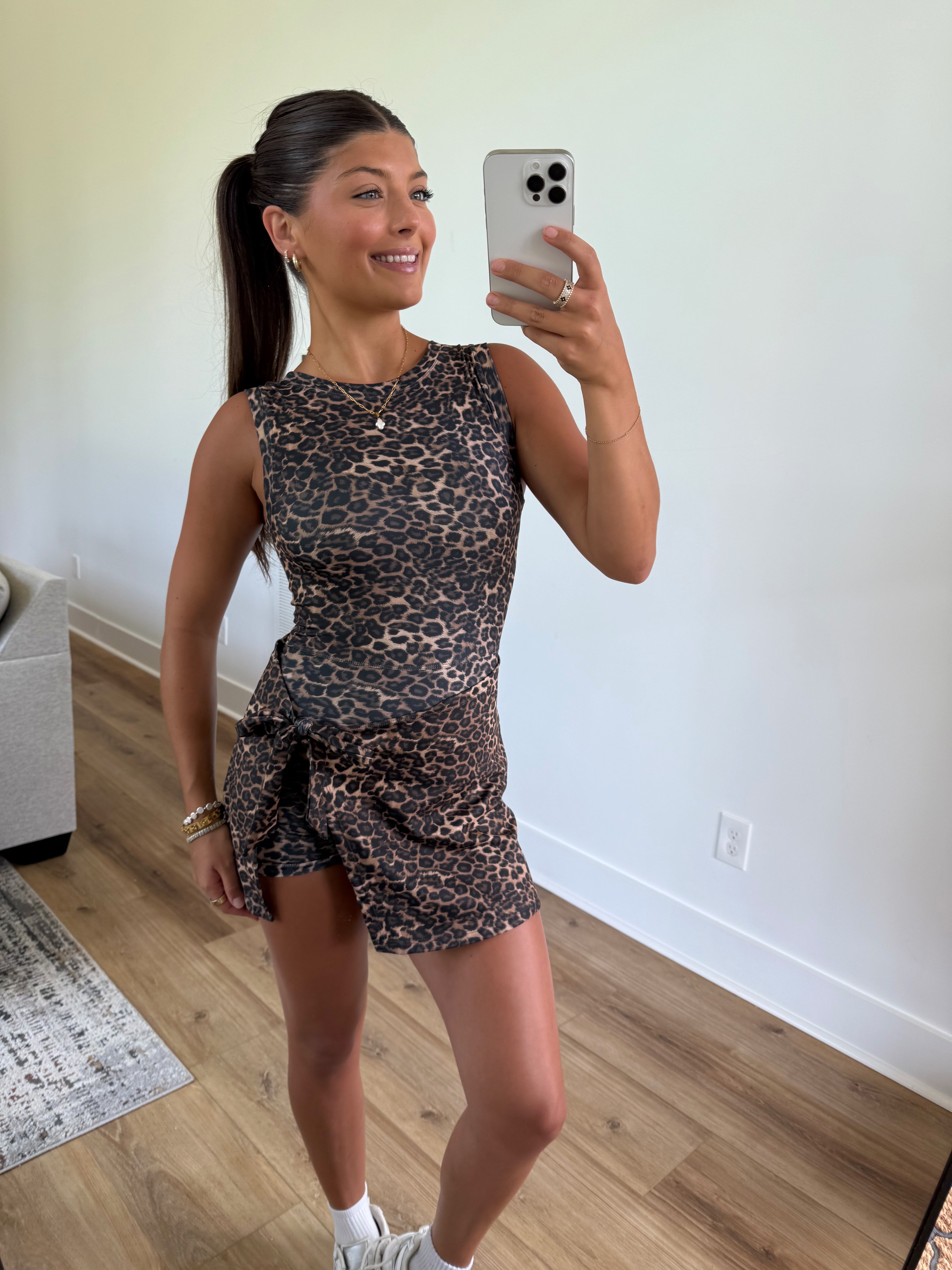 Cheetah Wrap Athletic Dress