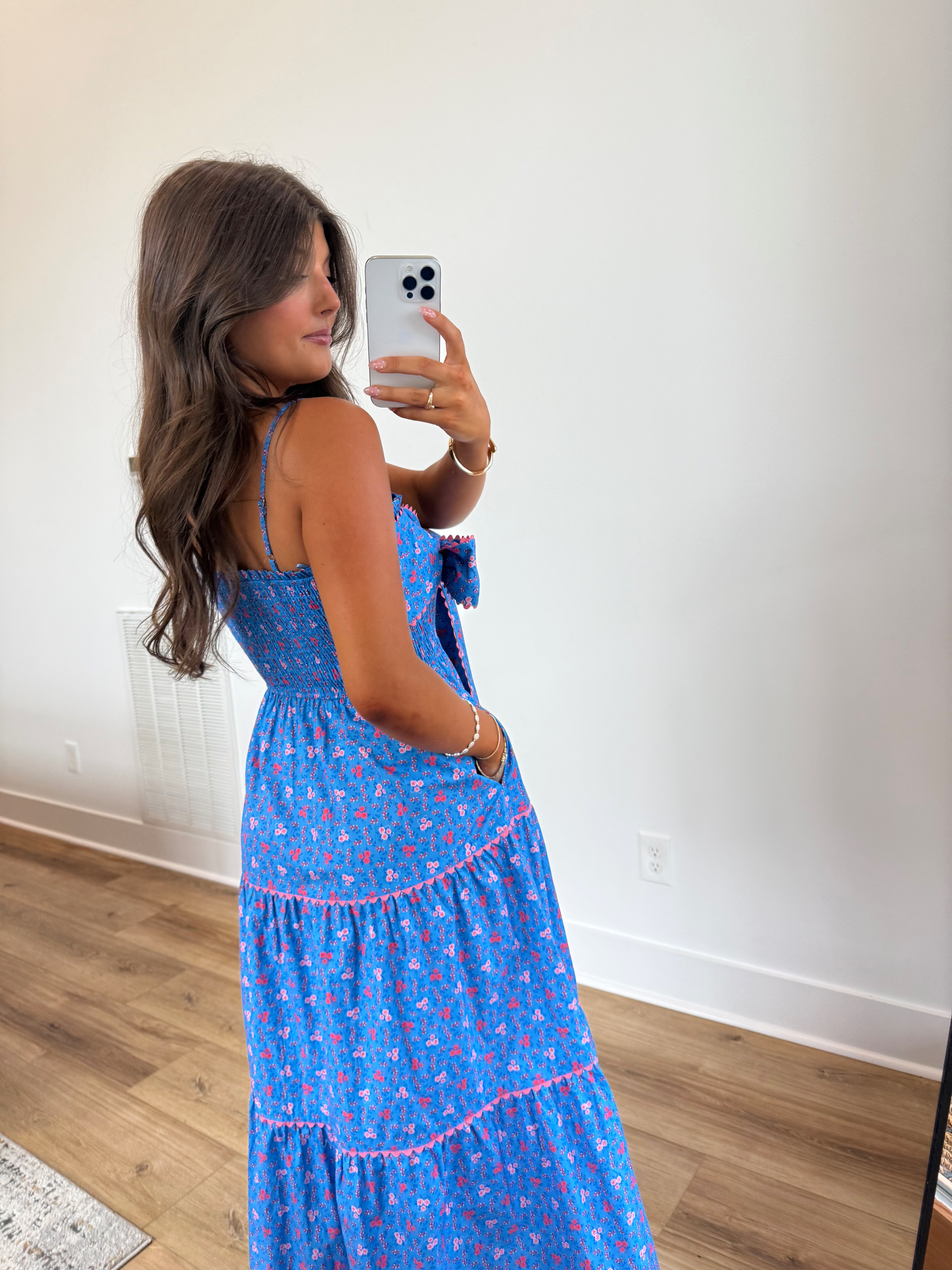 Cobalt Bow Maxi Dress
